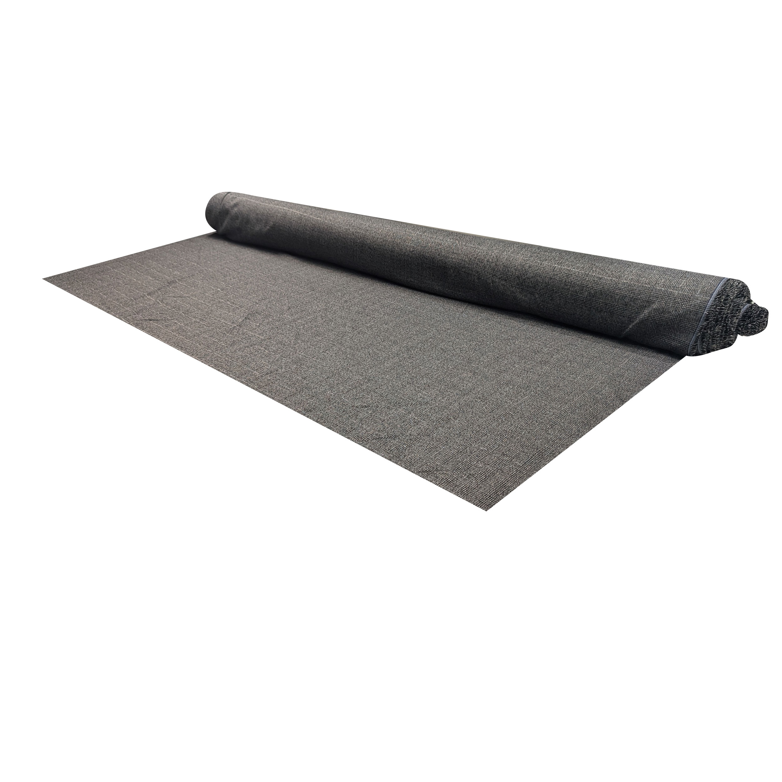 Dark Grey Tartan with Silver Lurex Image