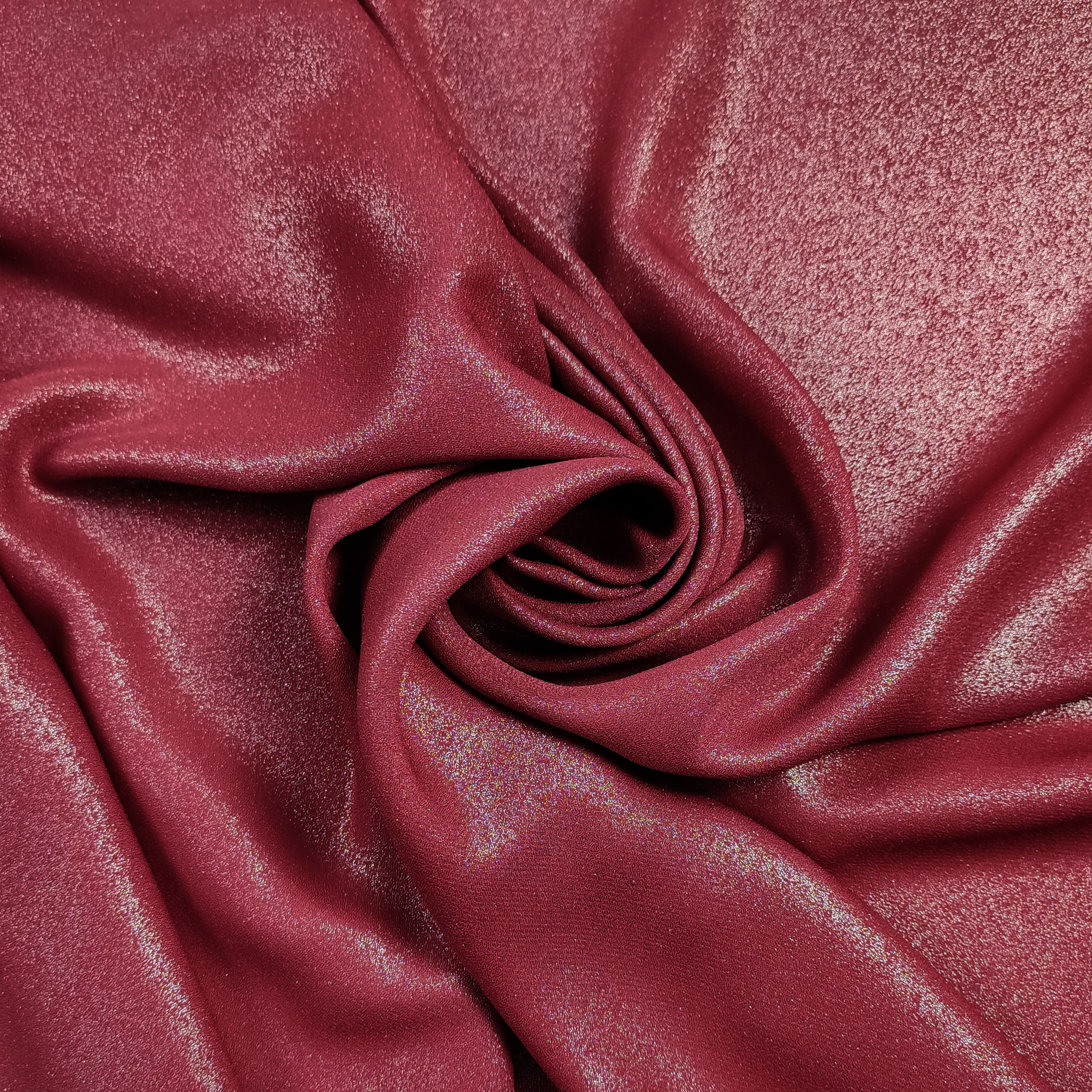 Georgette laminée rouge