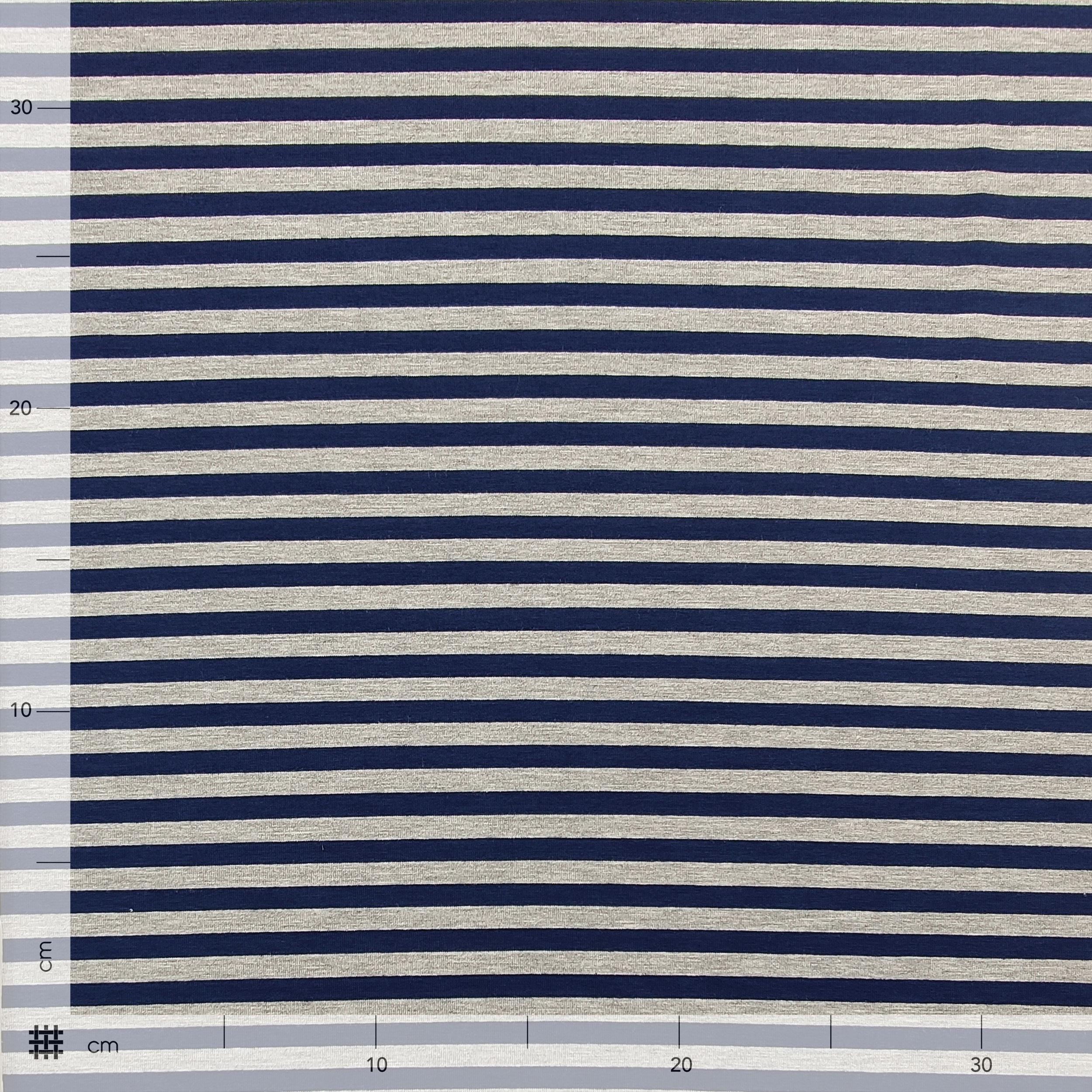 Blau und grau gestreiftes Jersey