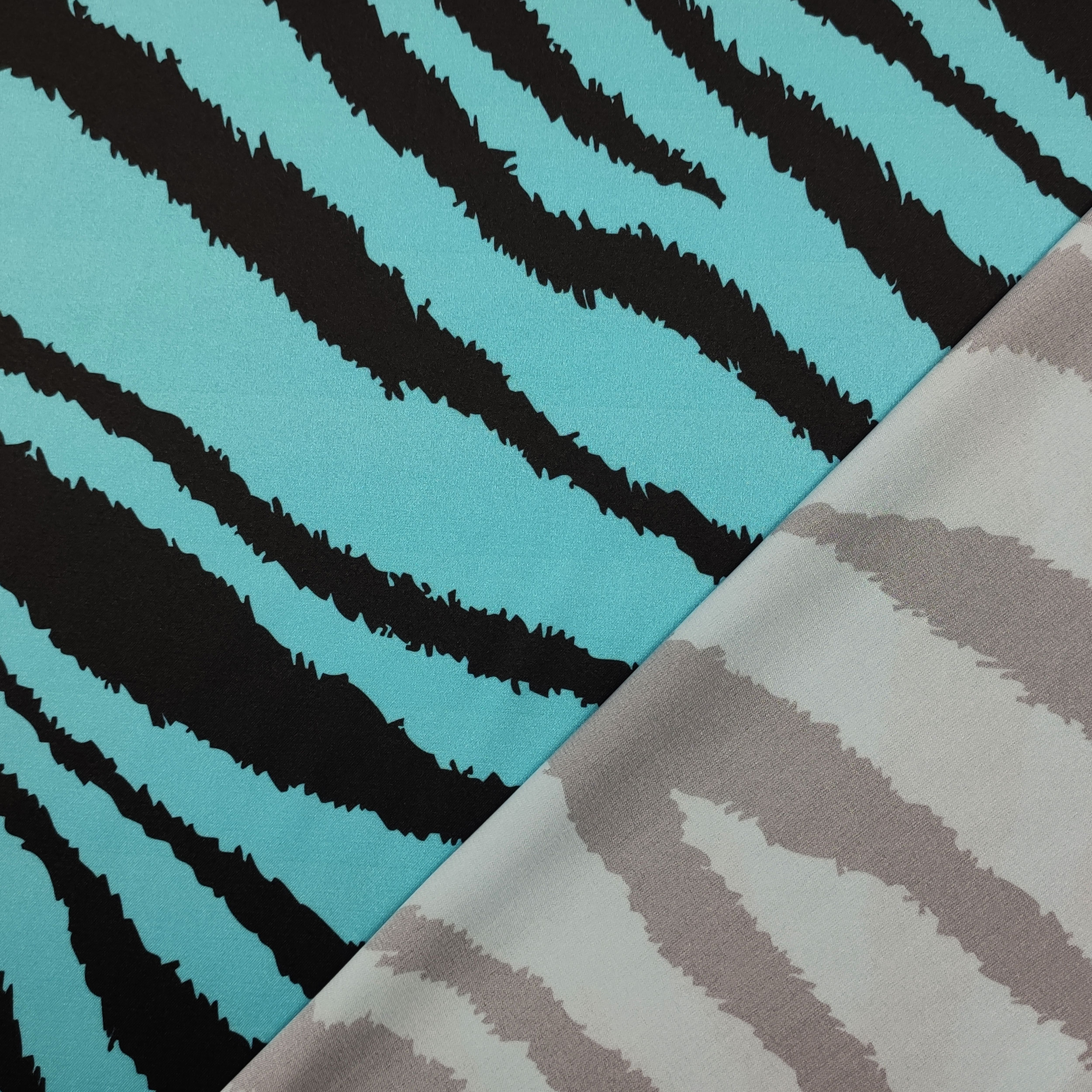 Elastisches Rasiersetato Moda Zebrato Turchese
