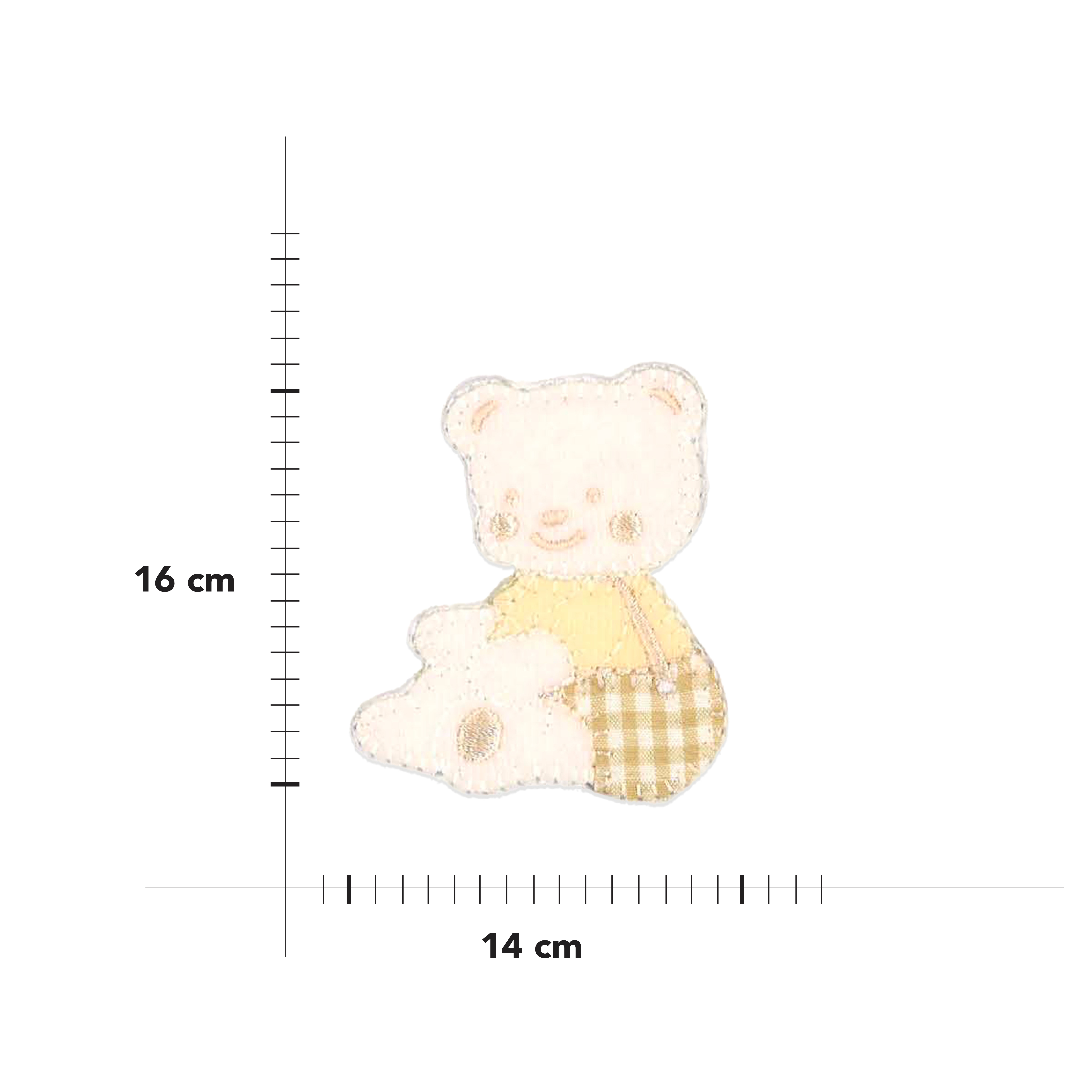 Bear Applique with Large Dungaree Image