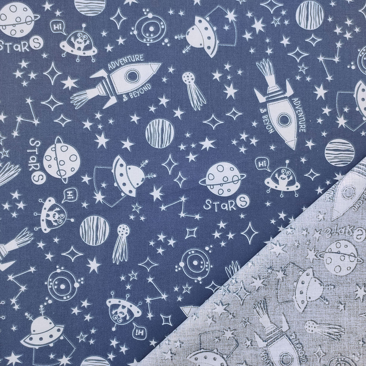 Tissu de coton Aliens in Space Image