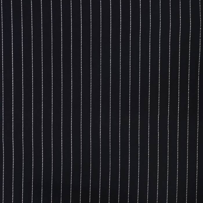 Dark Blue Pinstripe Stretch Viscose Image