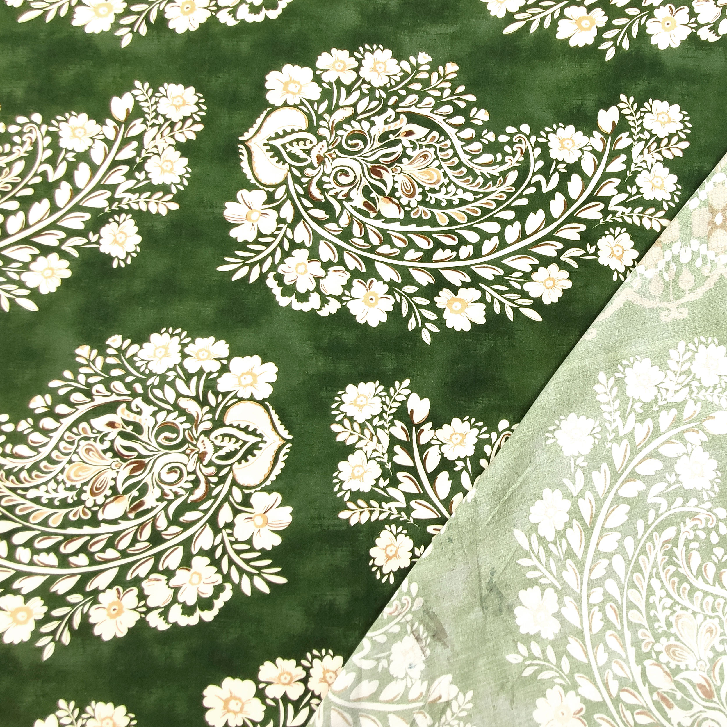Tissu de coton à motif cachemire à double tranchant