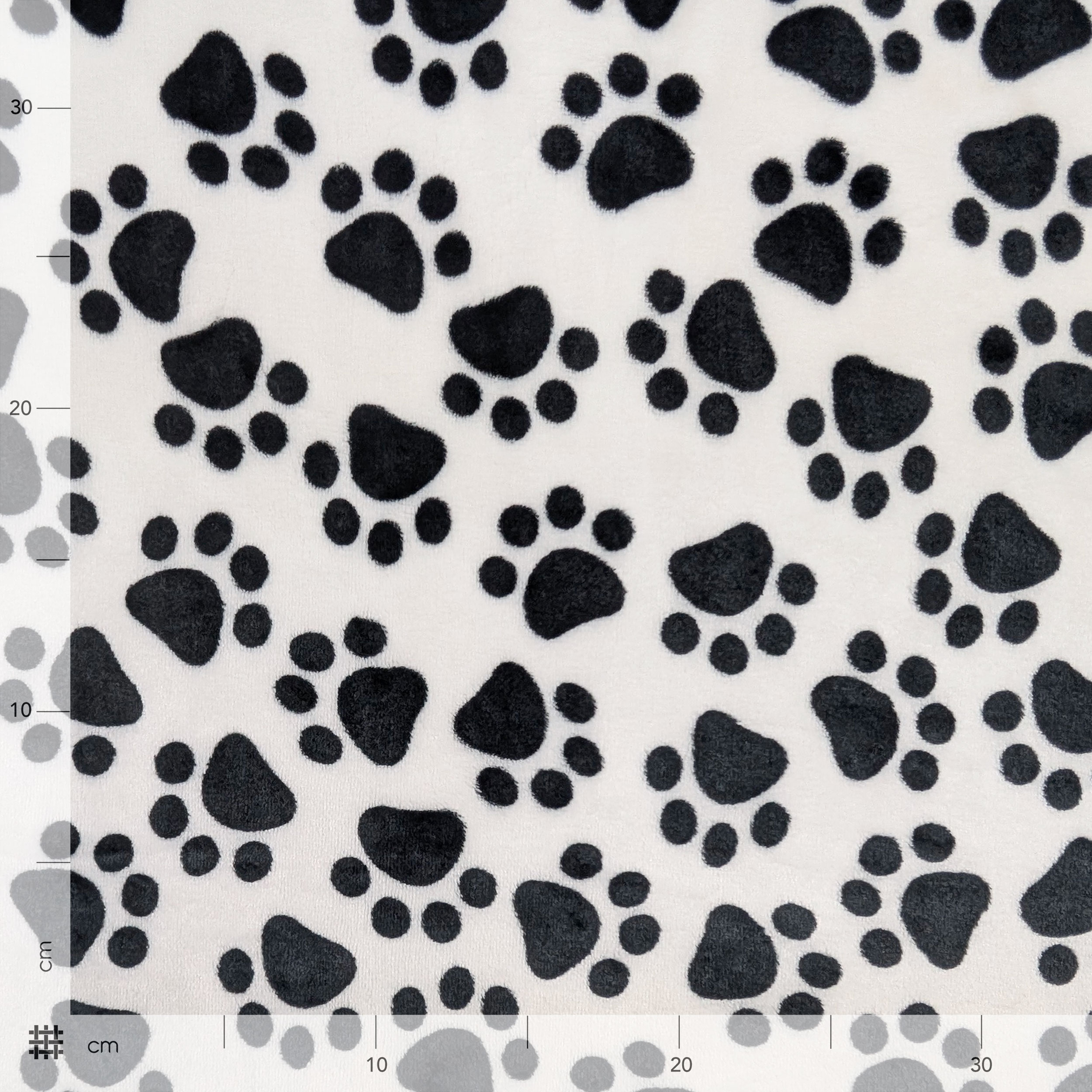 Cashmere Hand Fleece Black Bears White Background Image