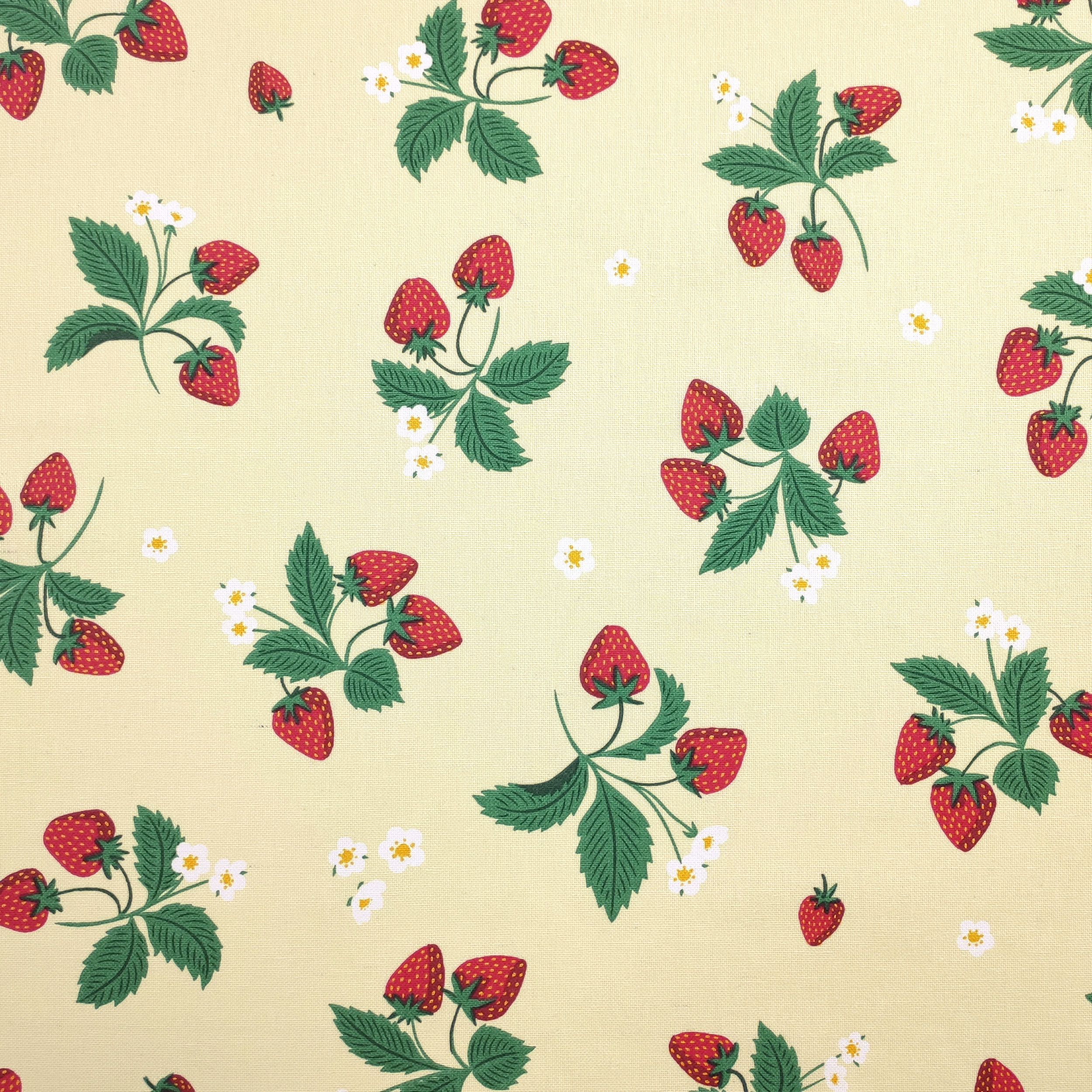 Ausschnitt Panama-Stoff Erdbeere 50x140 cm