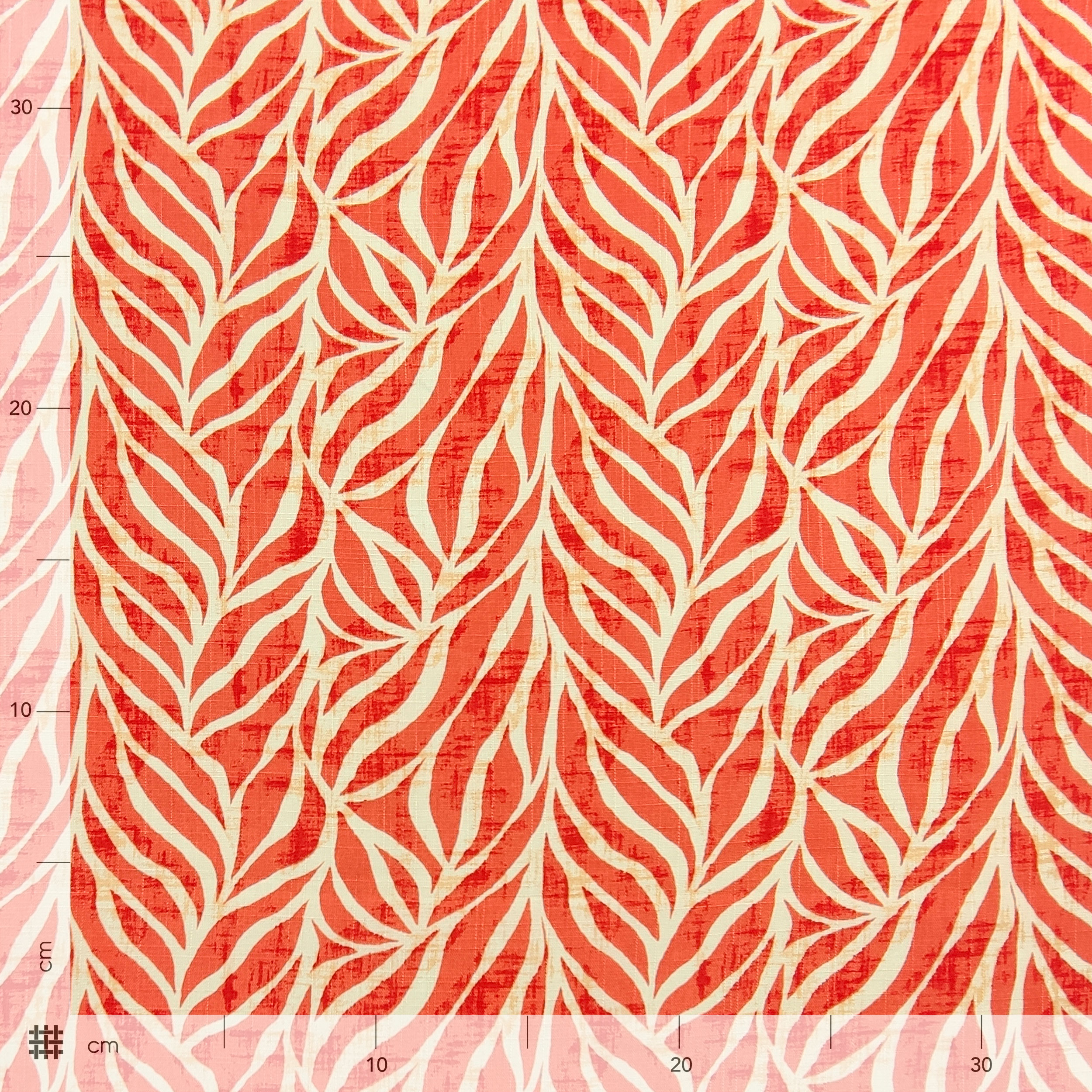 Algodón Viscosa Hojas Fondo Naranja
