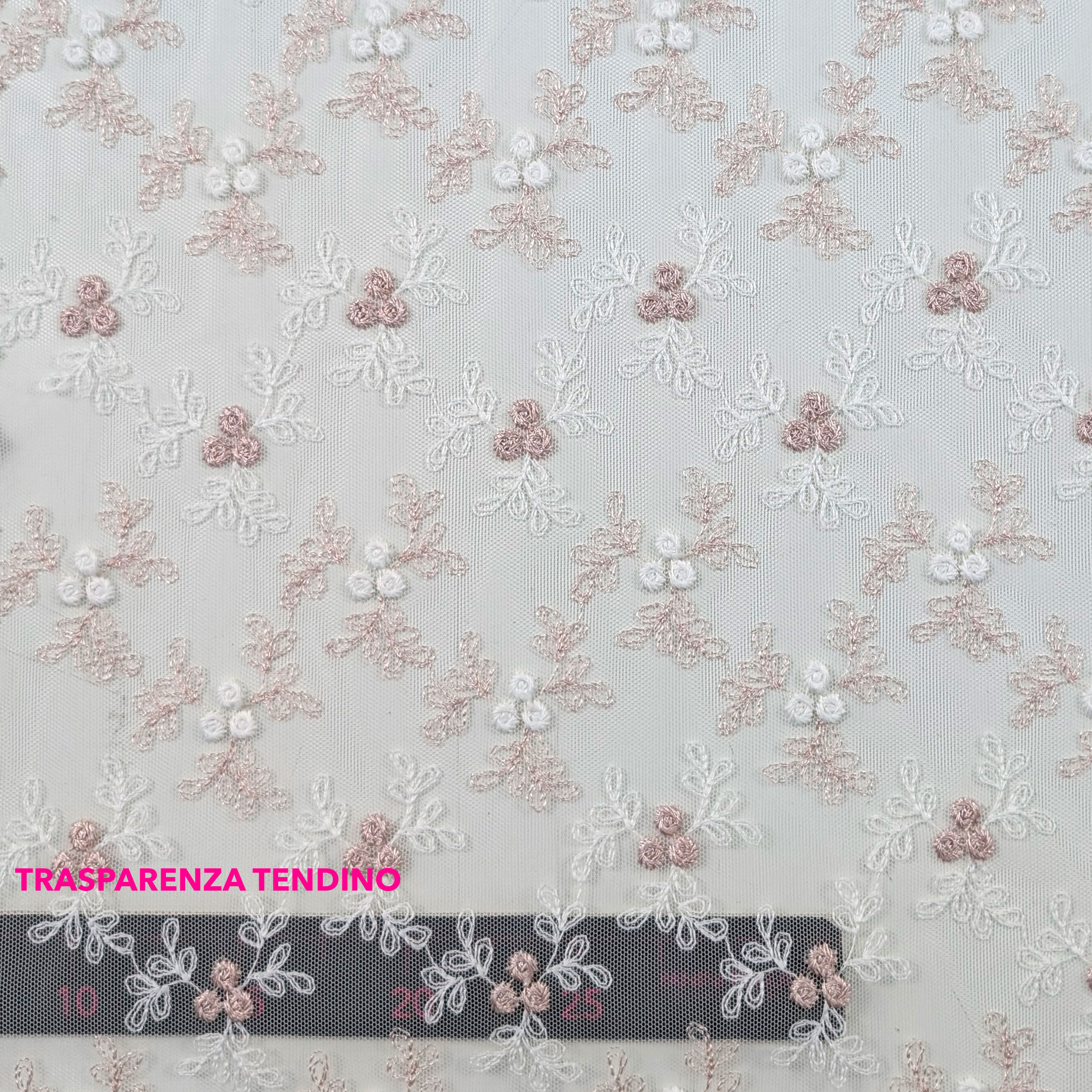Fabric Curtain Lace Floral Pink Image