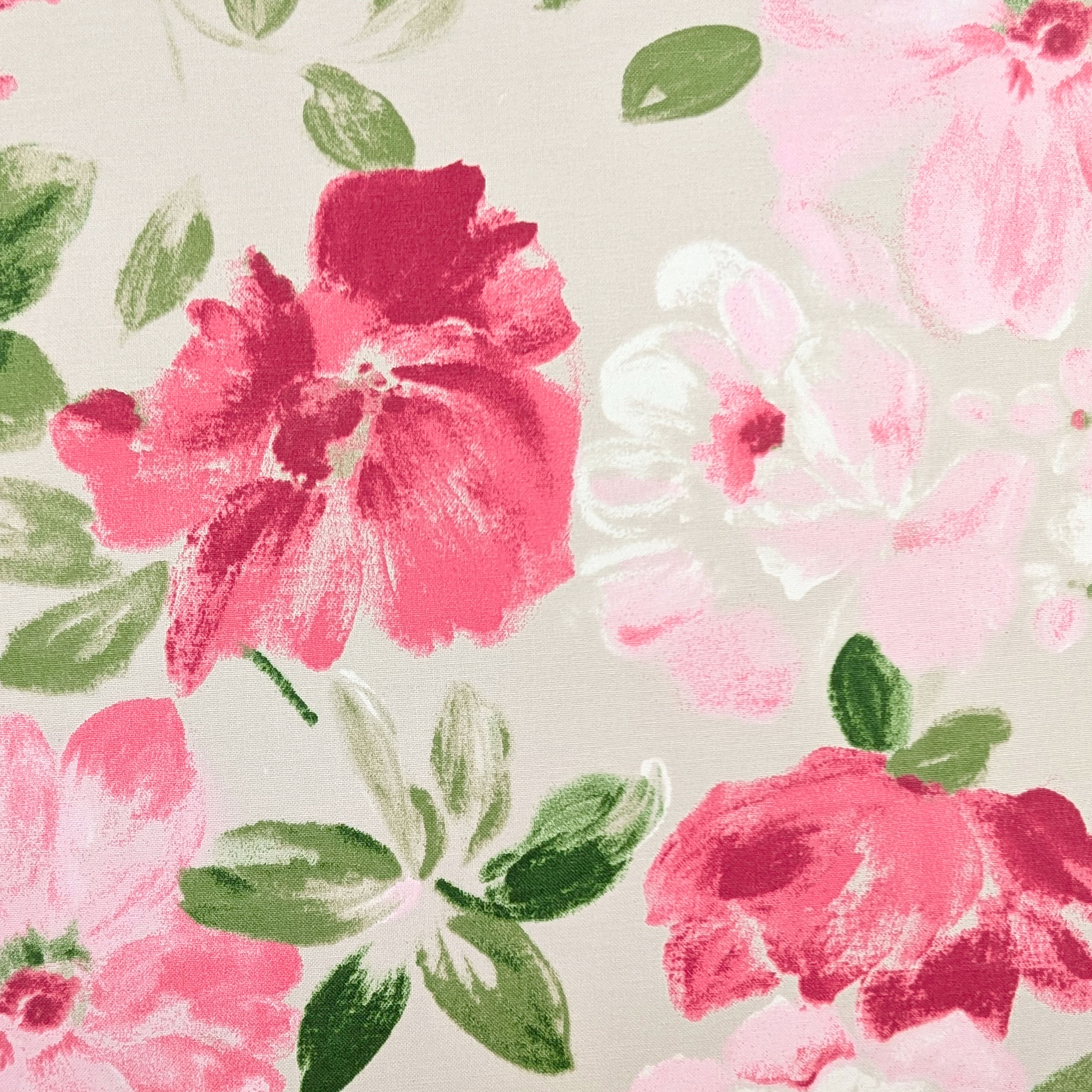 Panama Cotton Flowers Pink Tones Image