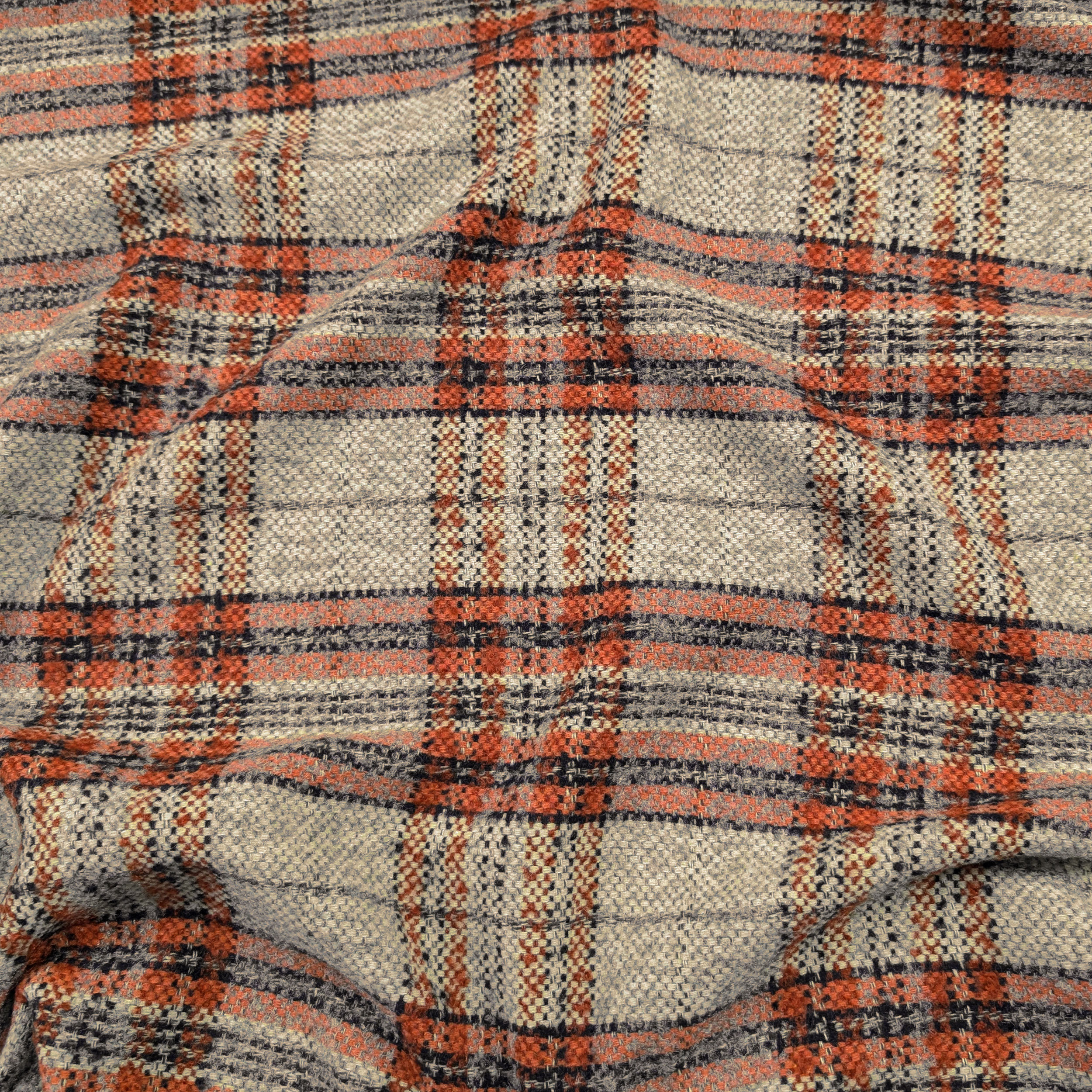 Orange and Beige Tartan Coat Image