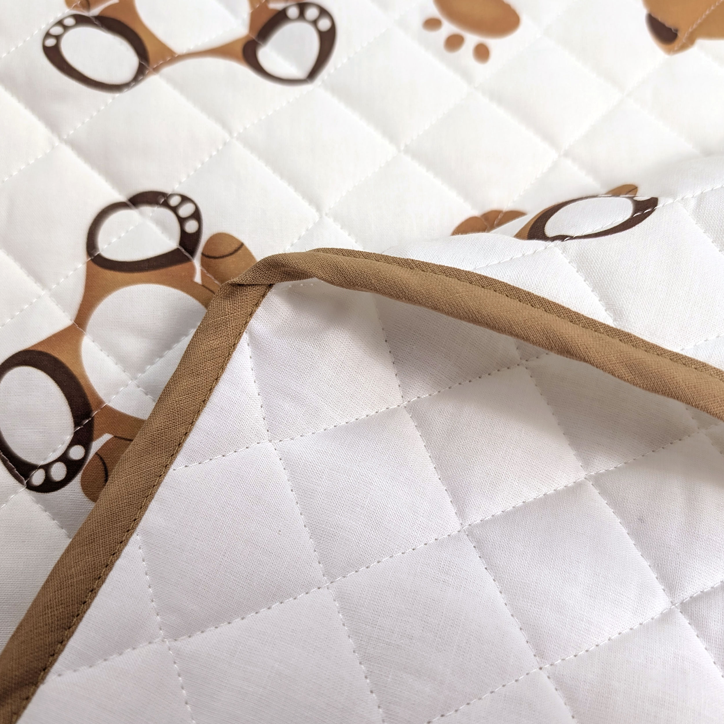 White Background Teddy Bears Blanket Image