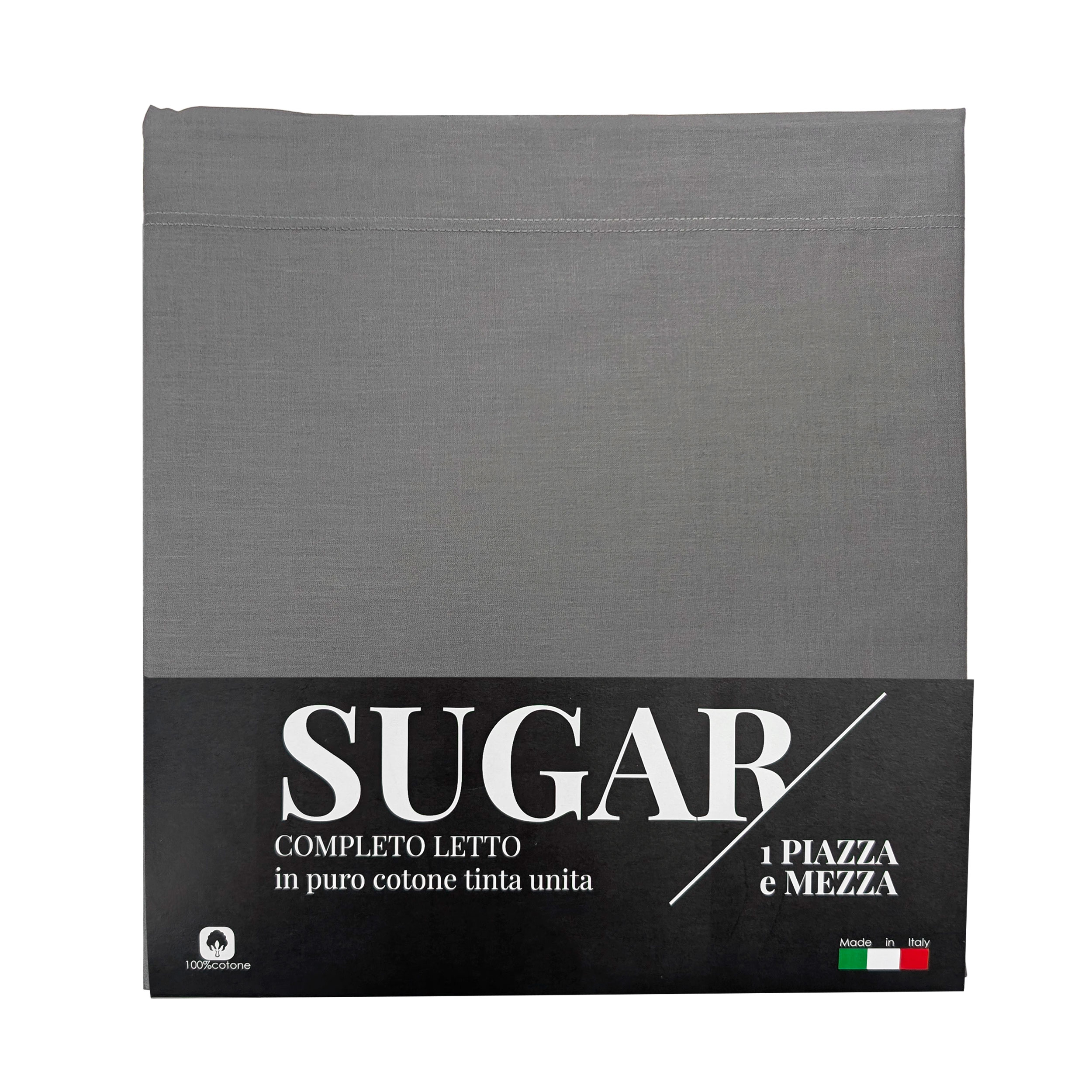 Draps de lit complets gris foncé 1 lit demi-carré Image