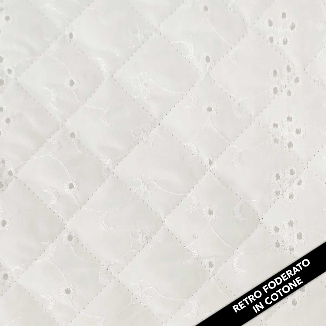 Festoneado Sangallo Tejido Acolchado Blanco