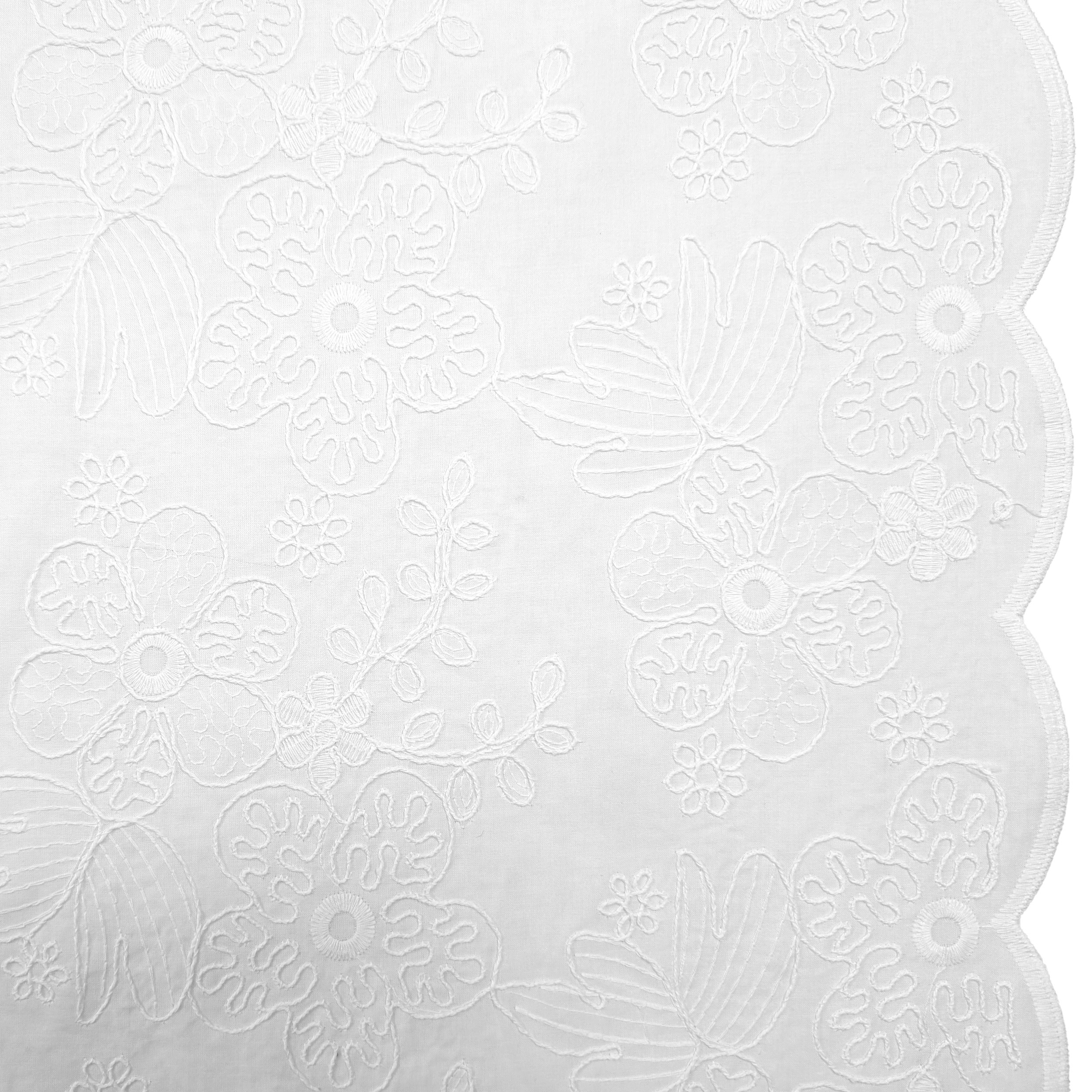 White Cotton Sangallo Double Smerlo Flowers Image