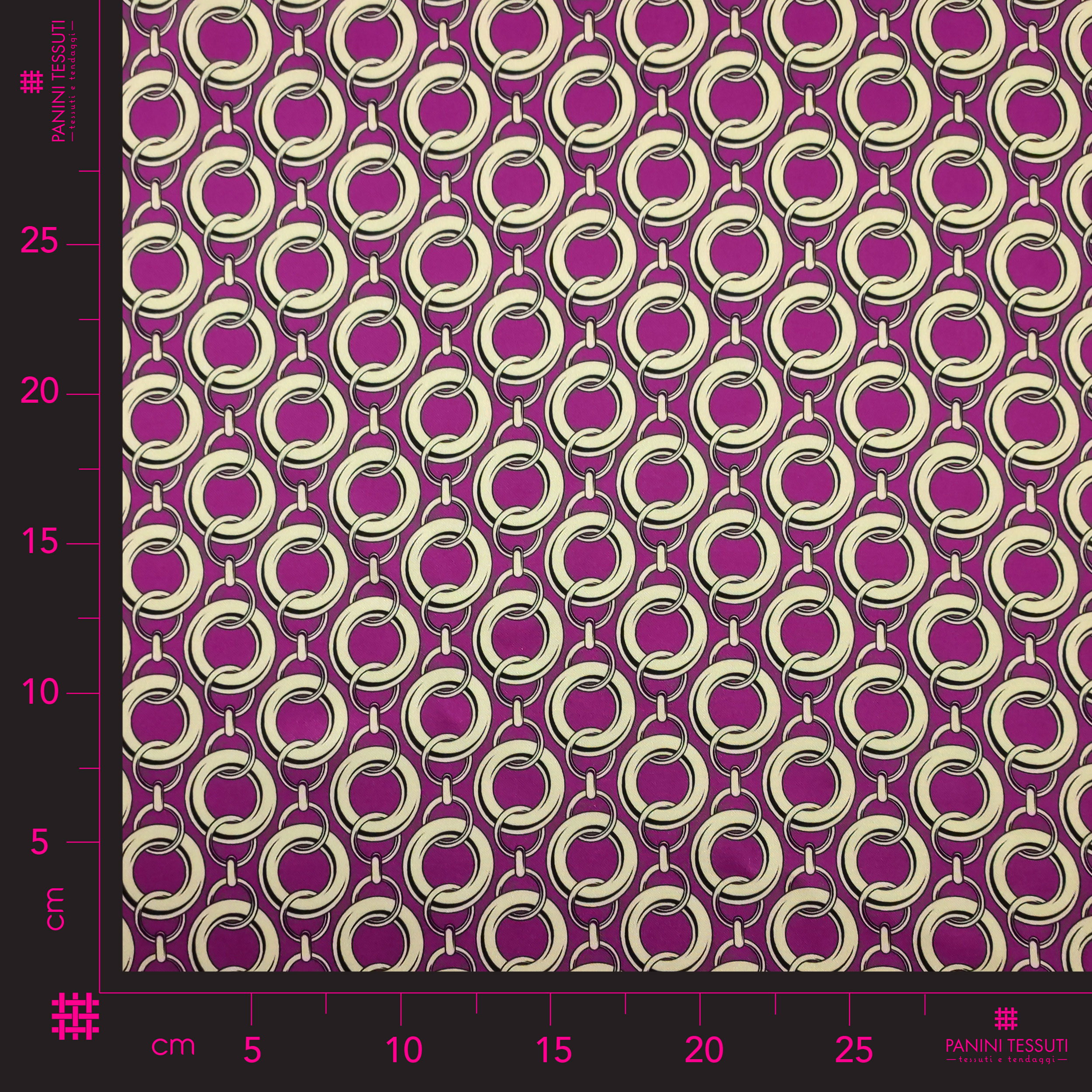 Découpe Satin Cady Set Chains Orchid Background 50x150 cm Image