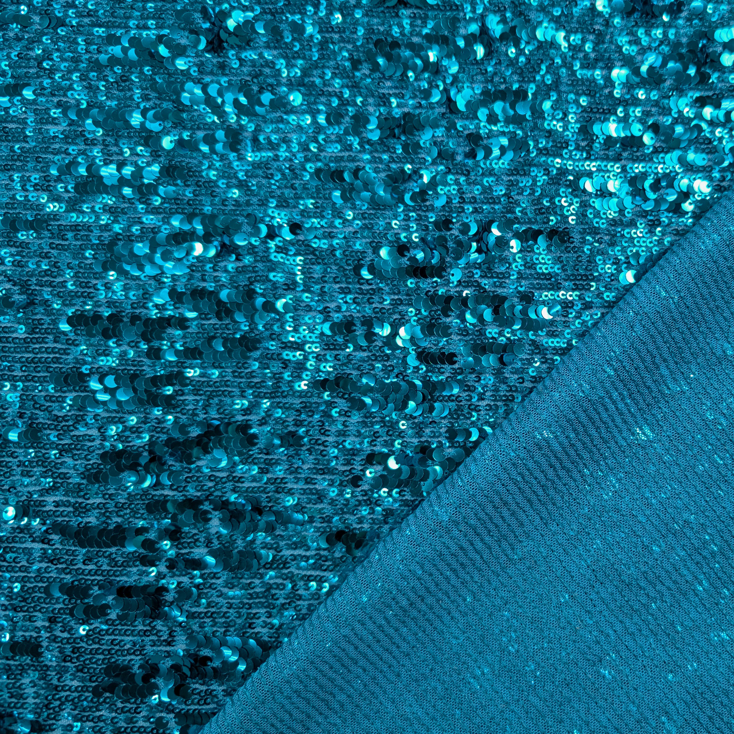 Cascading Sequins on Tulle Fabric Image
