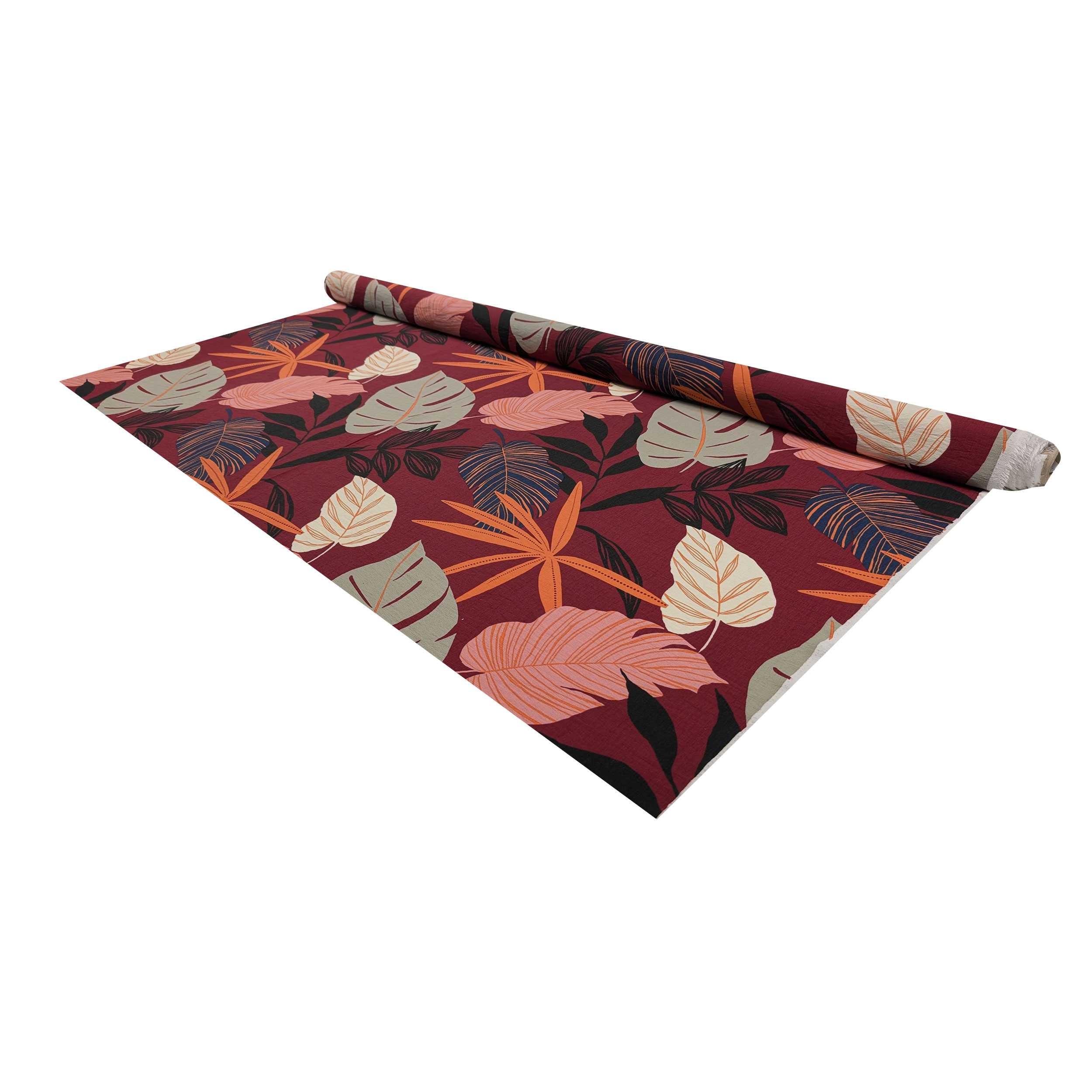 Viscose Tropical Leaves Background Vinaccia Image
