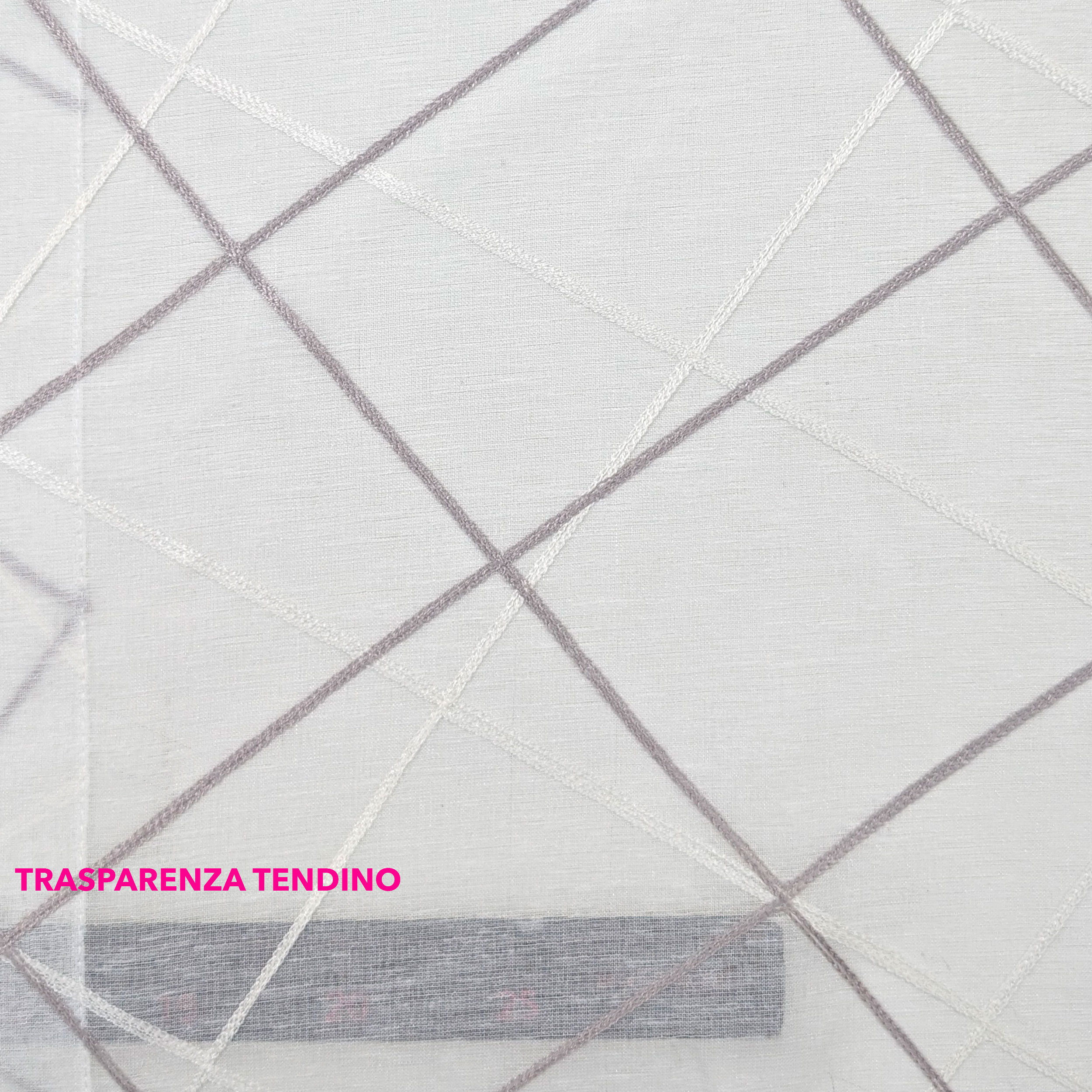 Curtain Fabric Embroidered Grey Lines Image