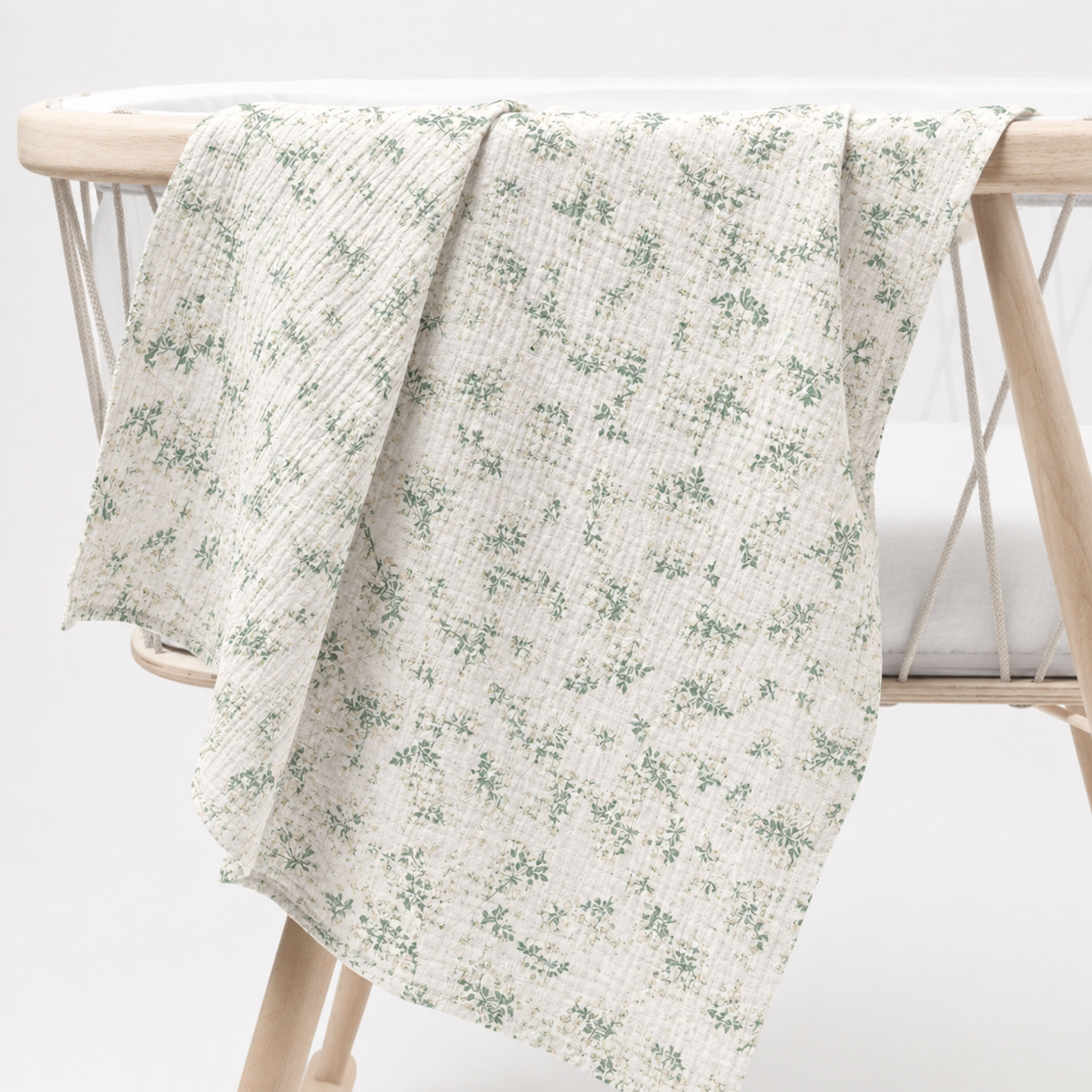Muslin with Embroidered Flowers Image