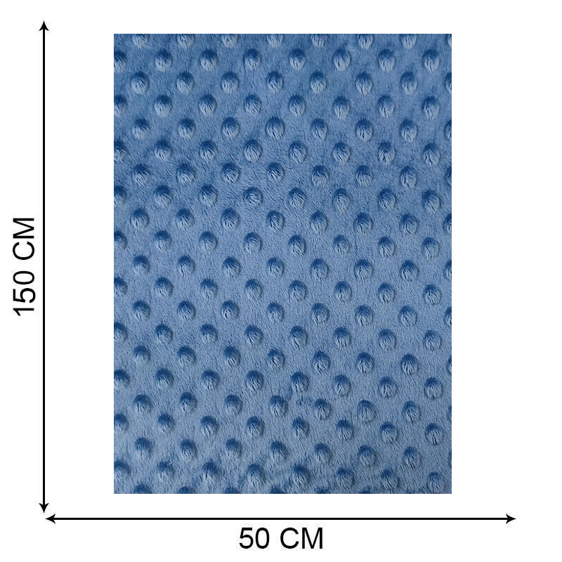 Ritaglio Minky Dots Peluche Avio 50 x 150 cm Image