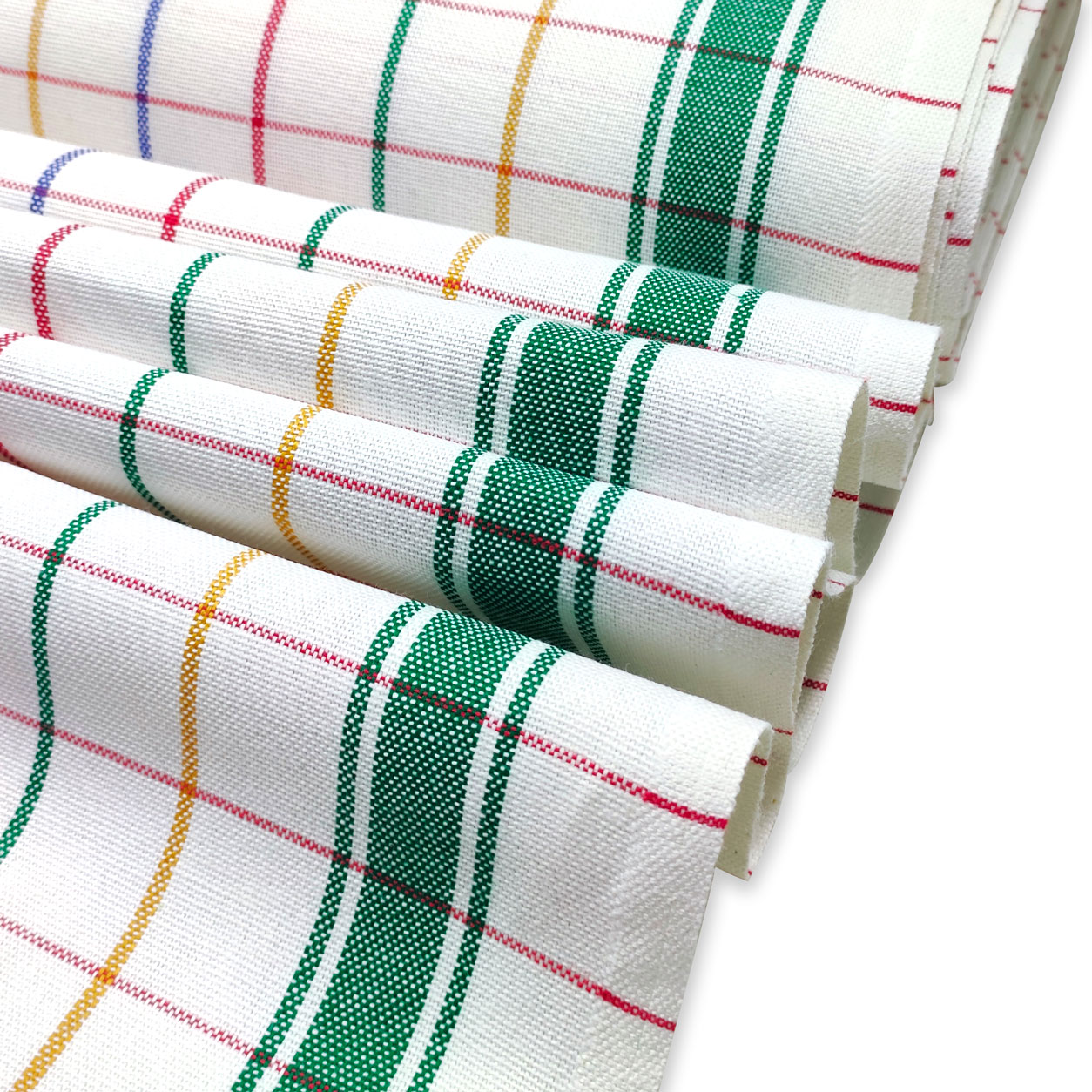 Cotton Double Edge Green Stripes Kitchen Towel