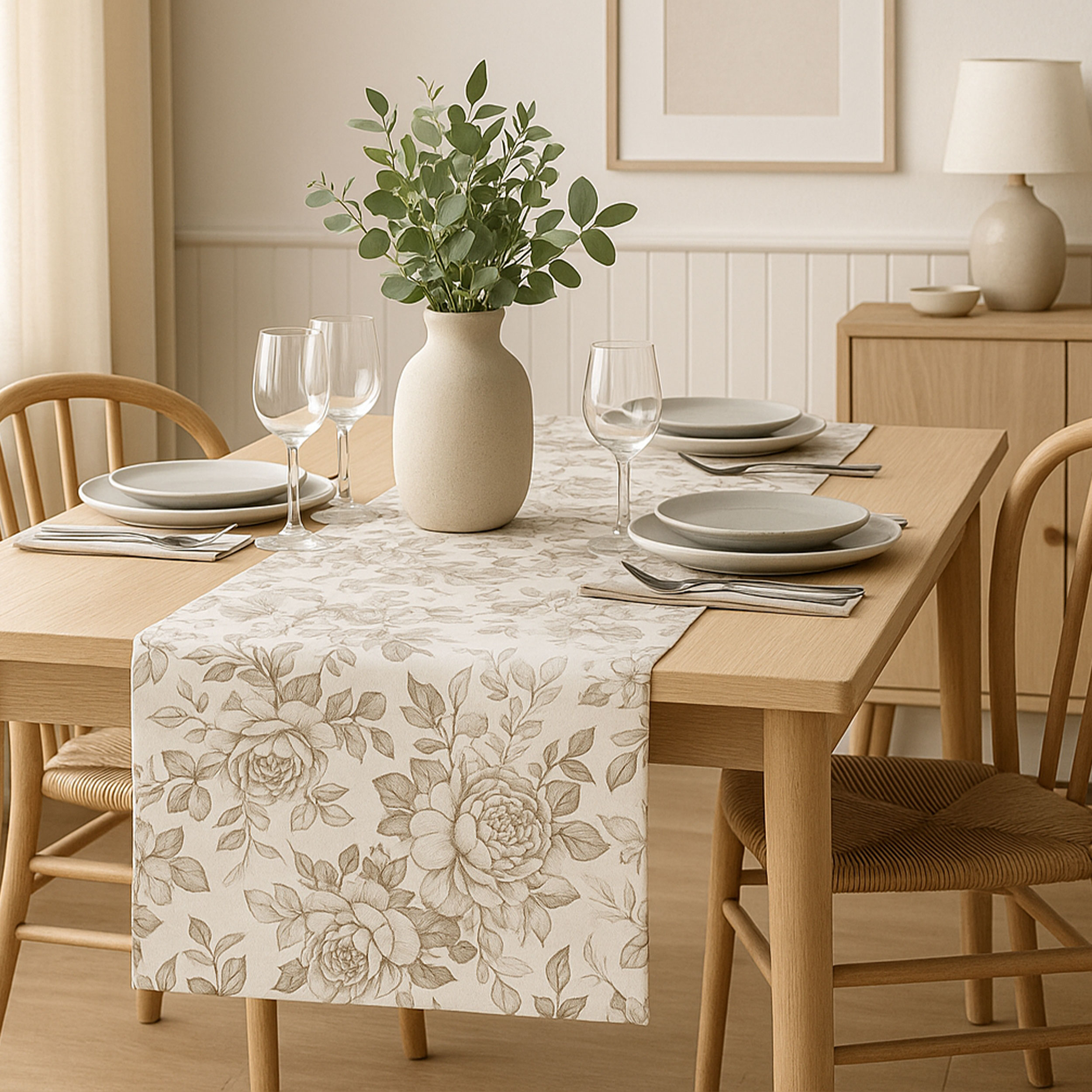 Panama Pure Cotton Floral Turtledove Image