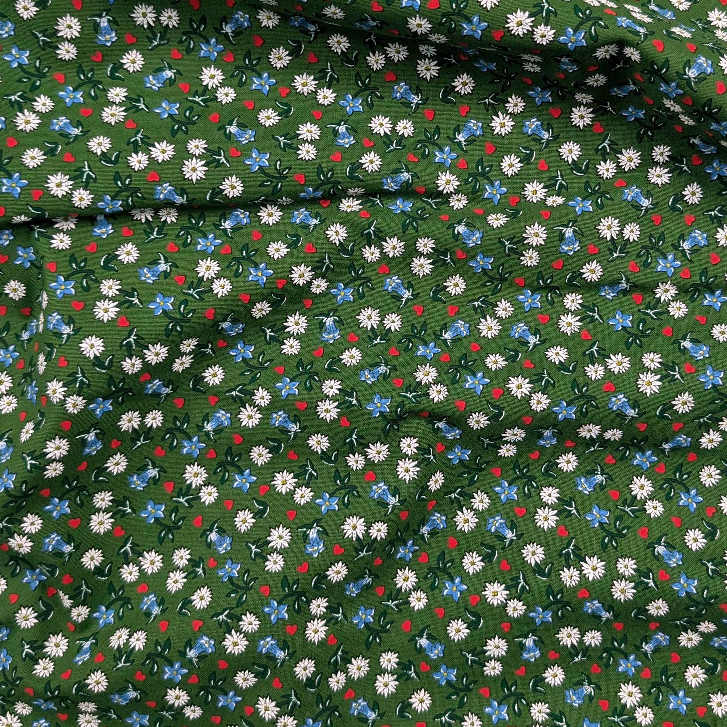 Tyrolean Cotton Fabric Green Background Image