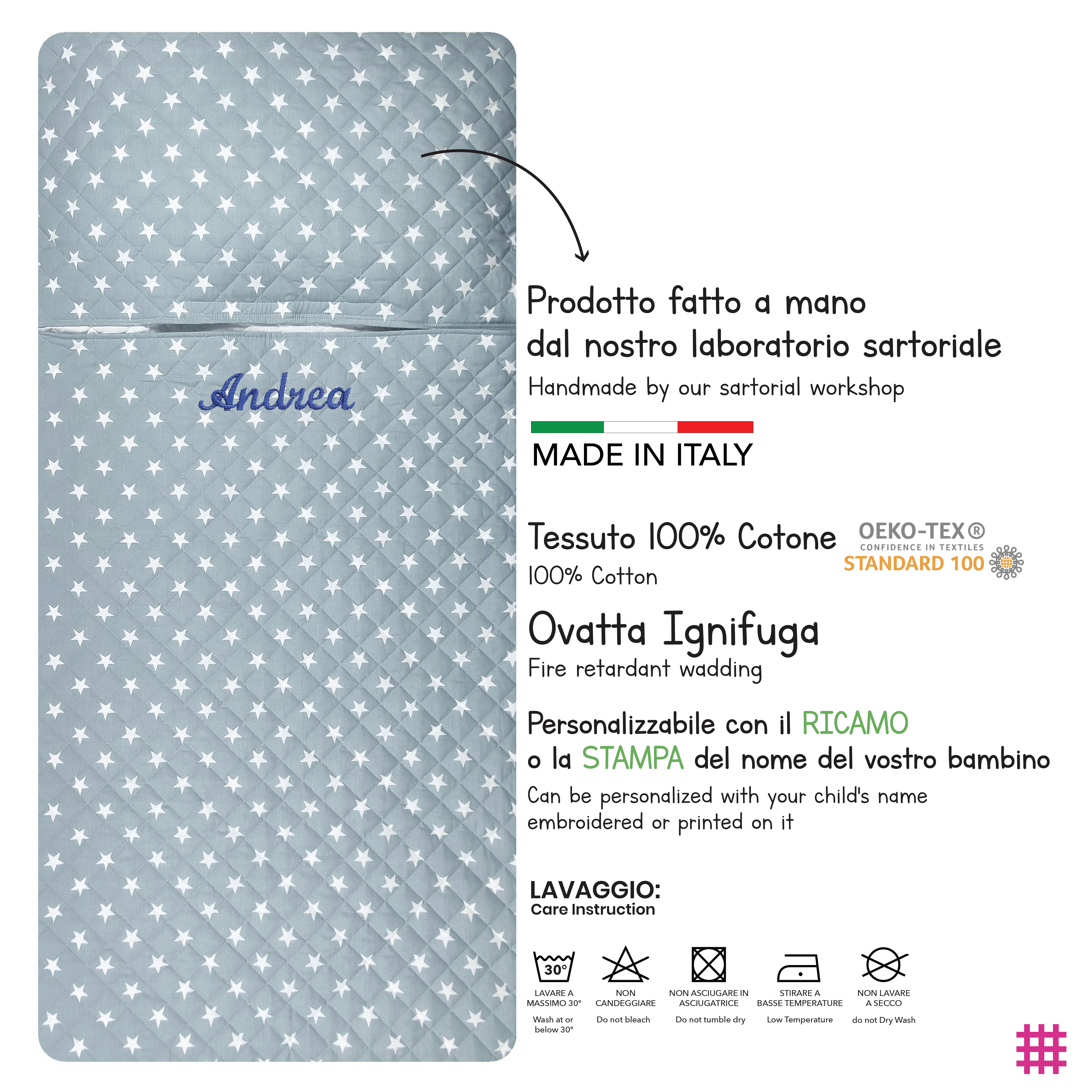 Printed Stars Baby Sleeping Bag Image