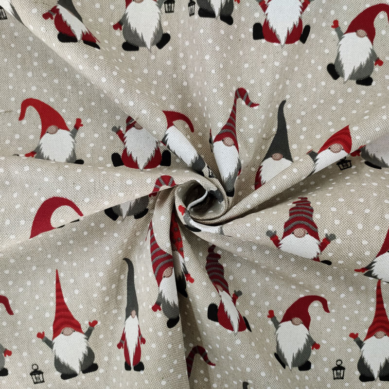 Tissu découpé Coton mélangé Fantasy Gnomes Christmas 50x140 cm Image