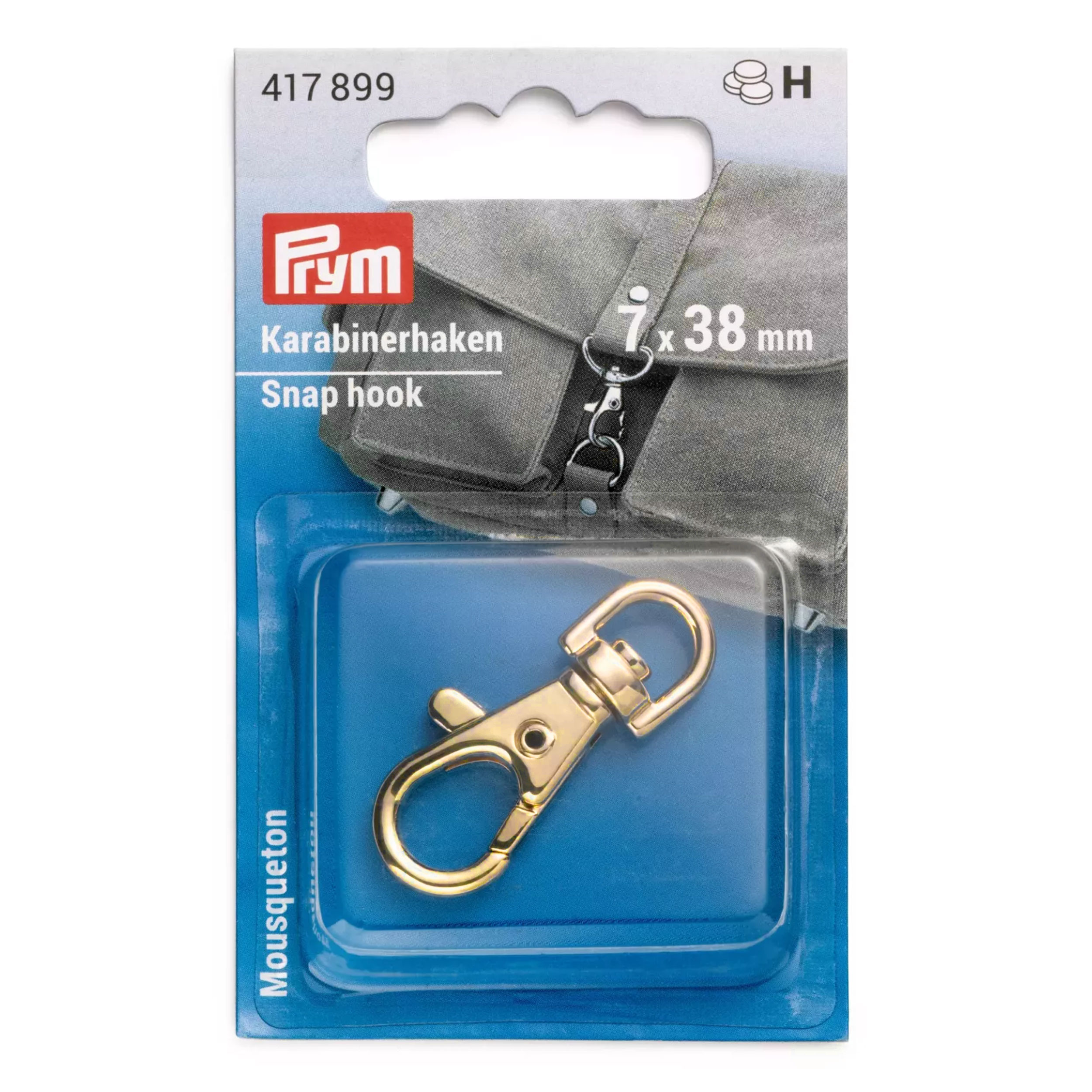 Hook with snap hook Gold 7x38 mm Prym Image