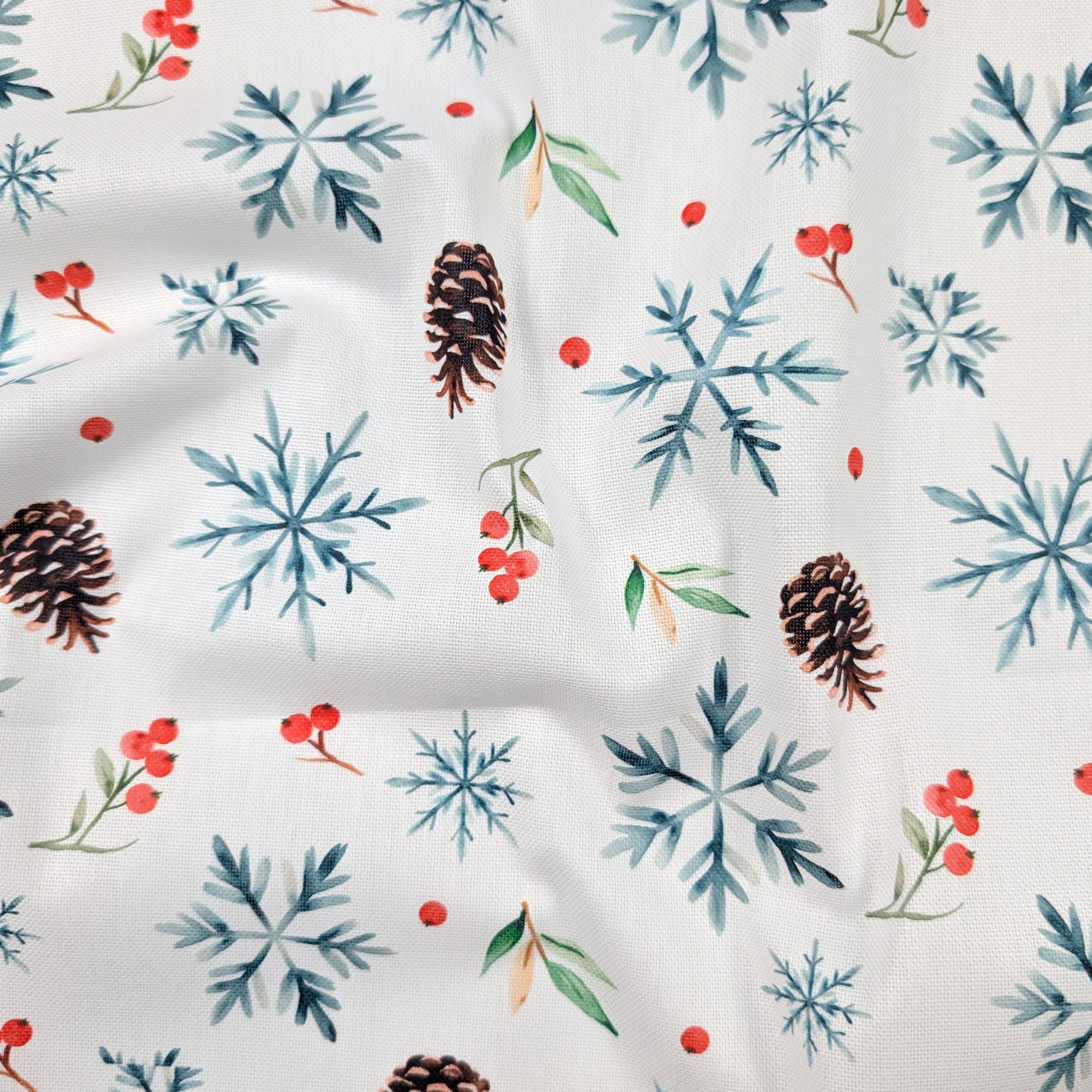 Panama Hat with Snowflake and Pine Cone Design Image