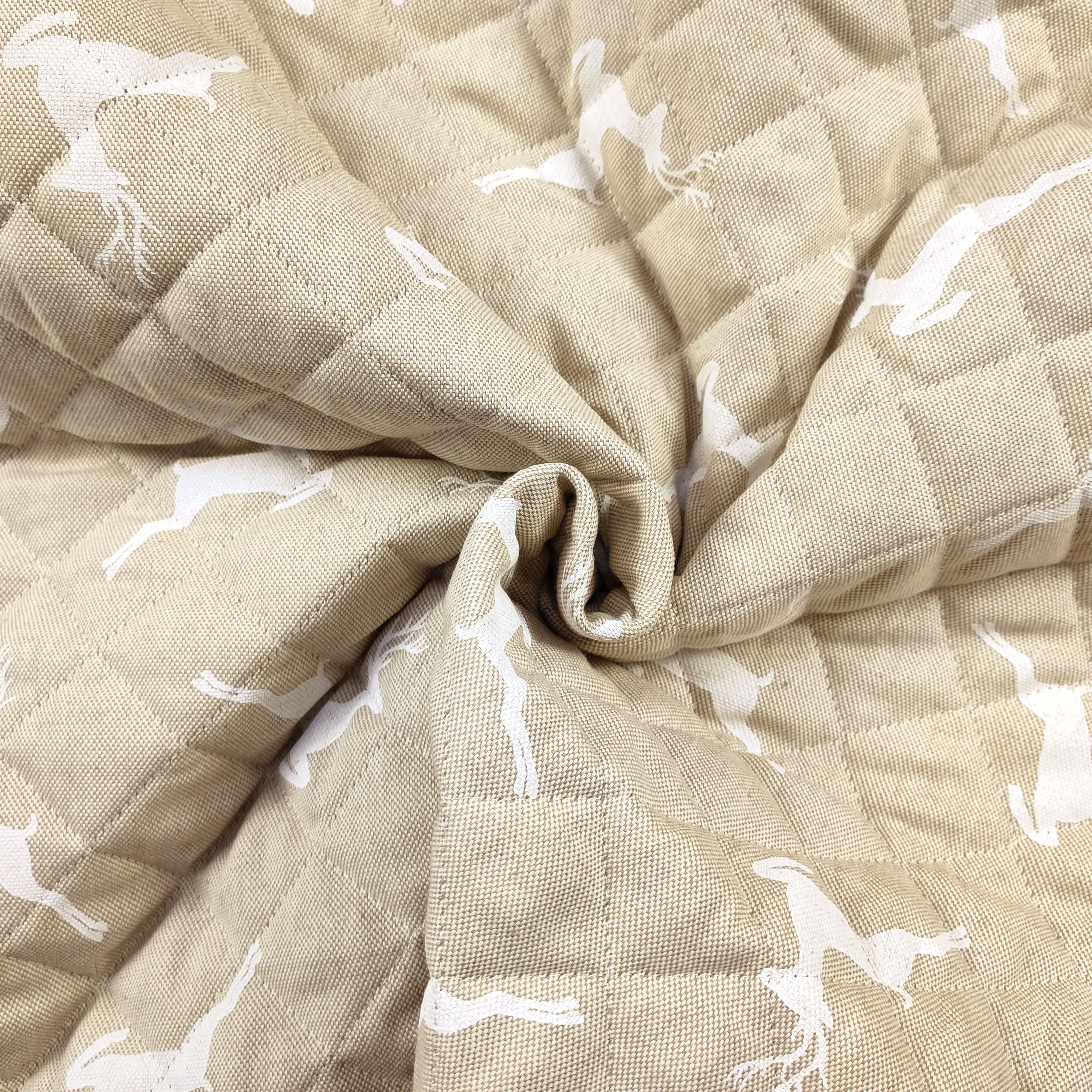 Tissu matelassé Renne Fond Beige