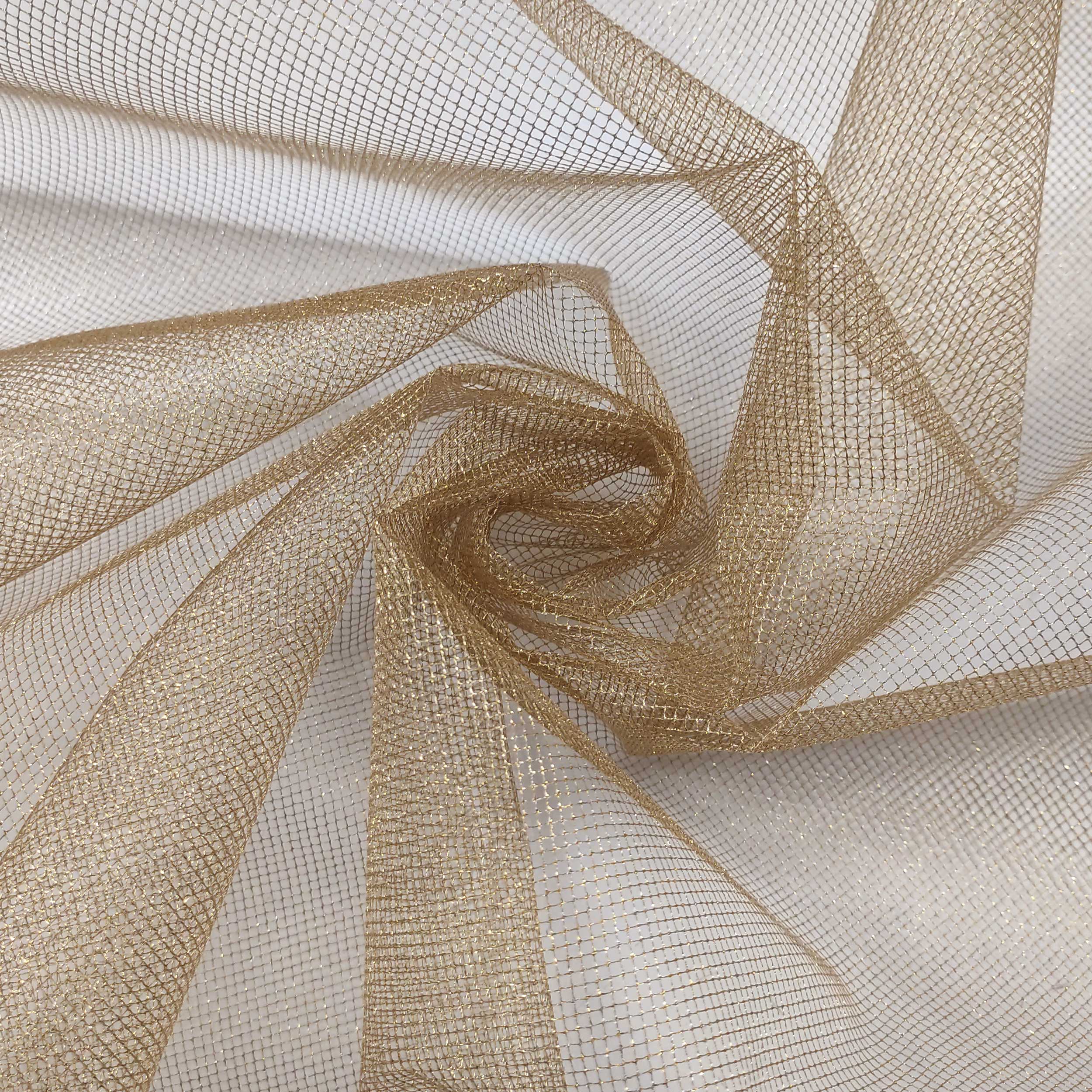 Gold Lurex Tüll-Stoff