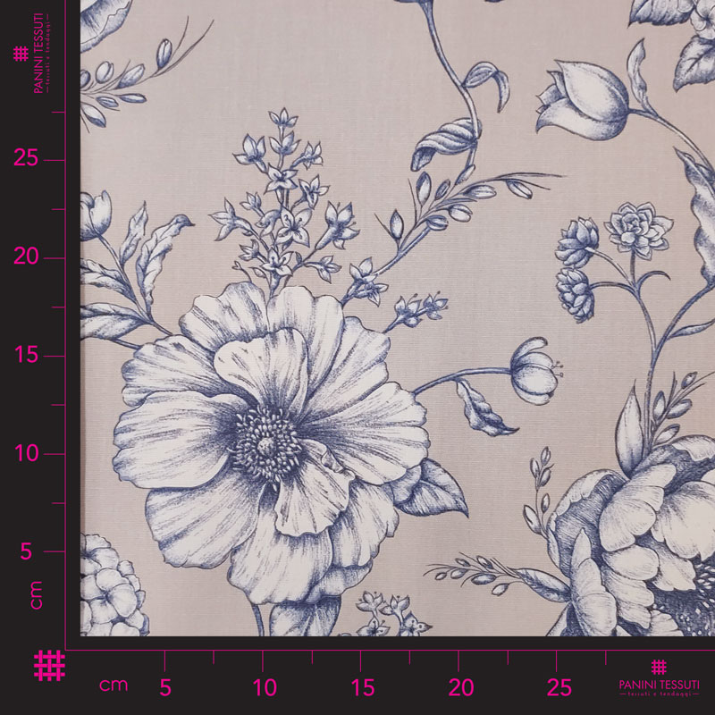 Resinierte Tischdecke mit Blumenmuster