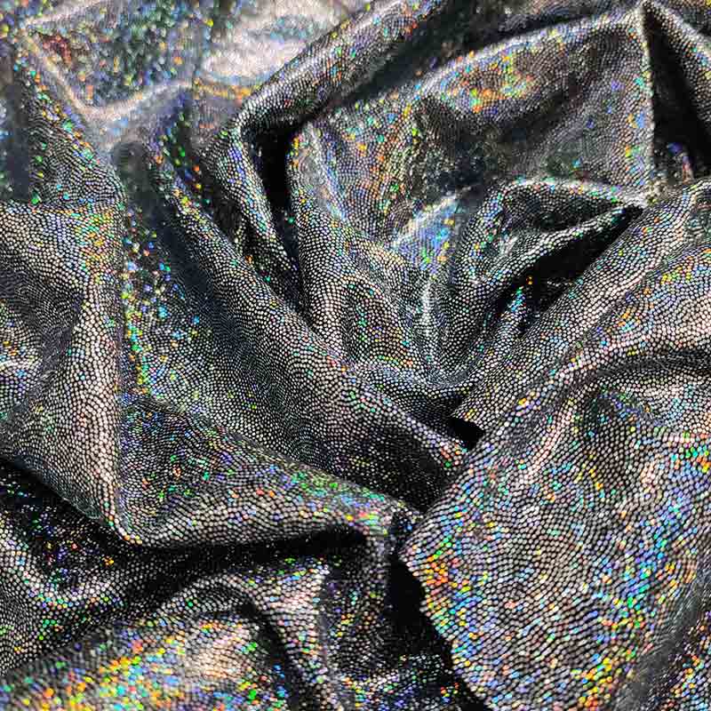 Tessuto Lycra Lurex Glitterata Nero 1
