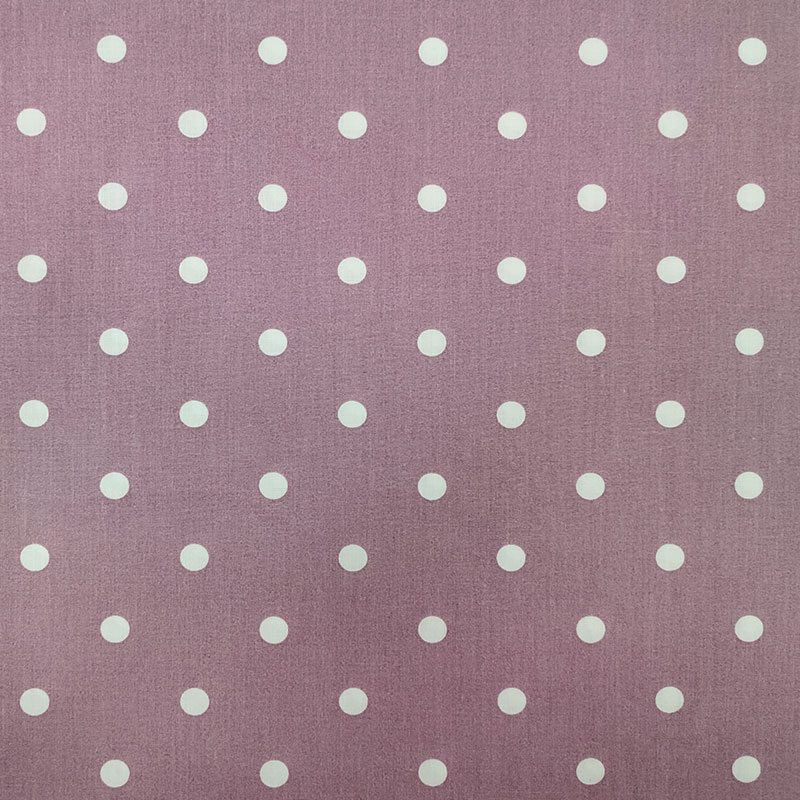 Tessuto di Cotone Pois Bianchi Sfondo Mosto Image