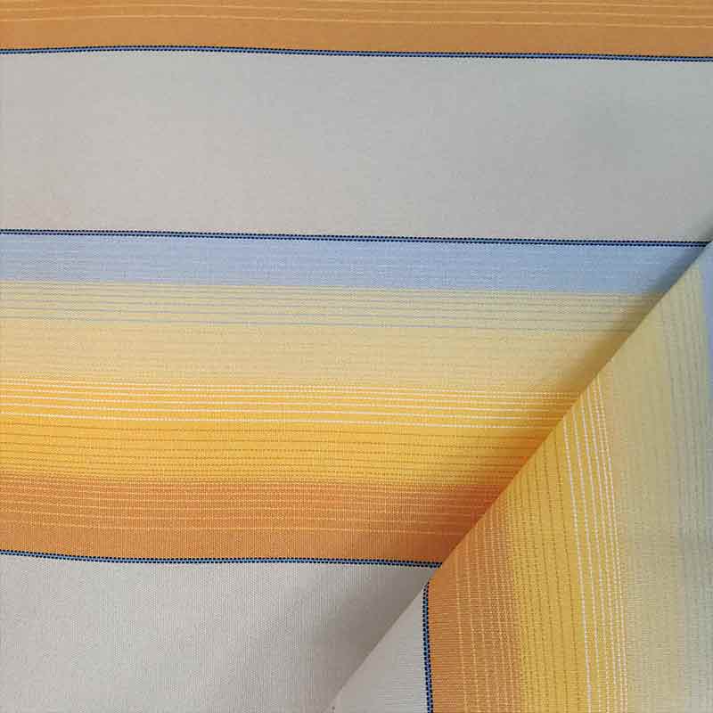 Tissu Soleil Extérieur Ombragé Jaune Rayé