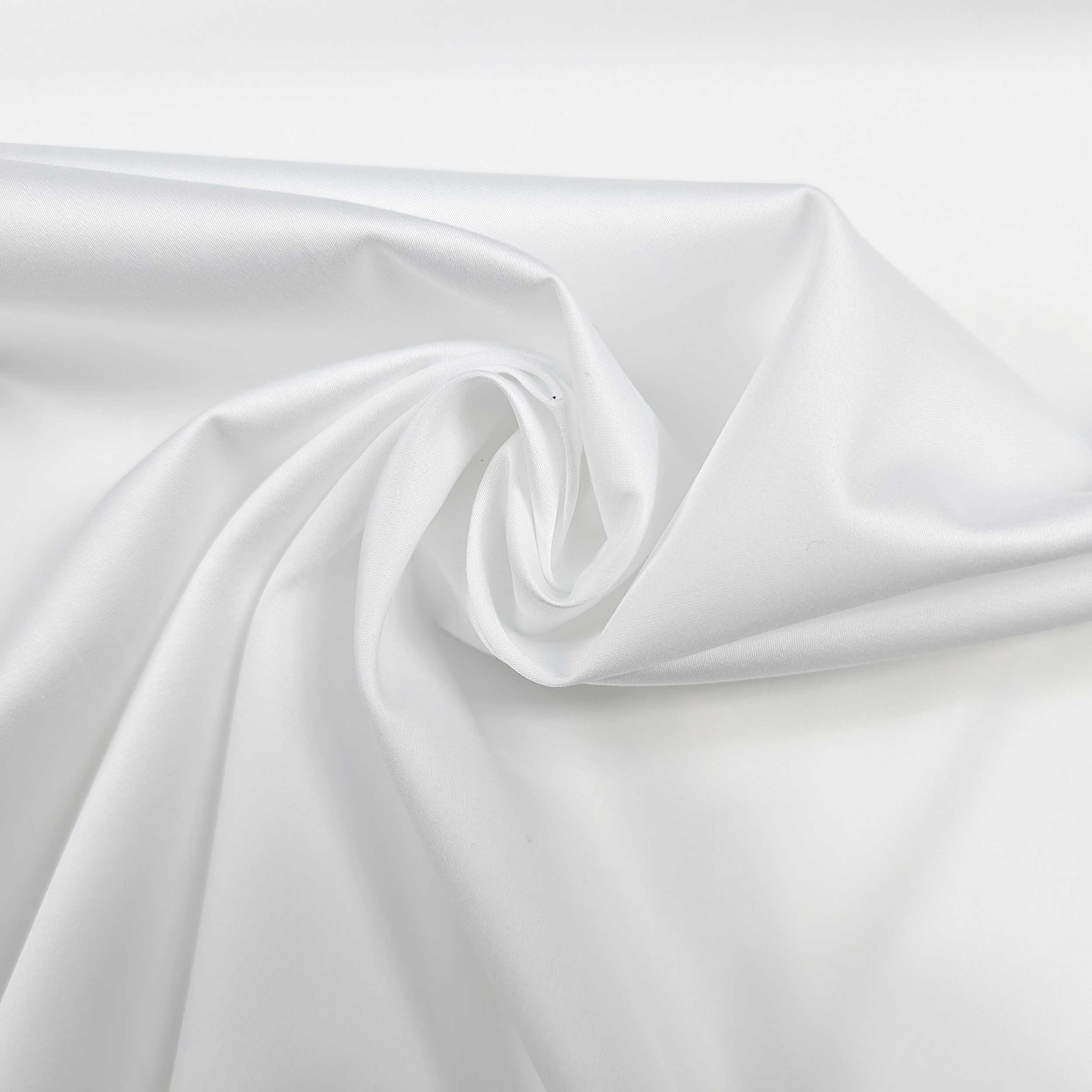 Rasatello Cotton Shirting White Brennet Swiss Image