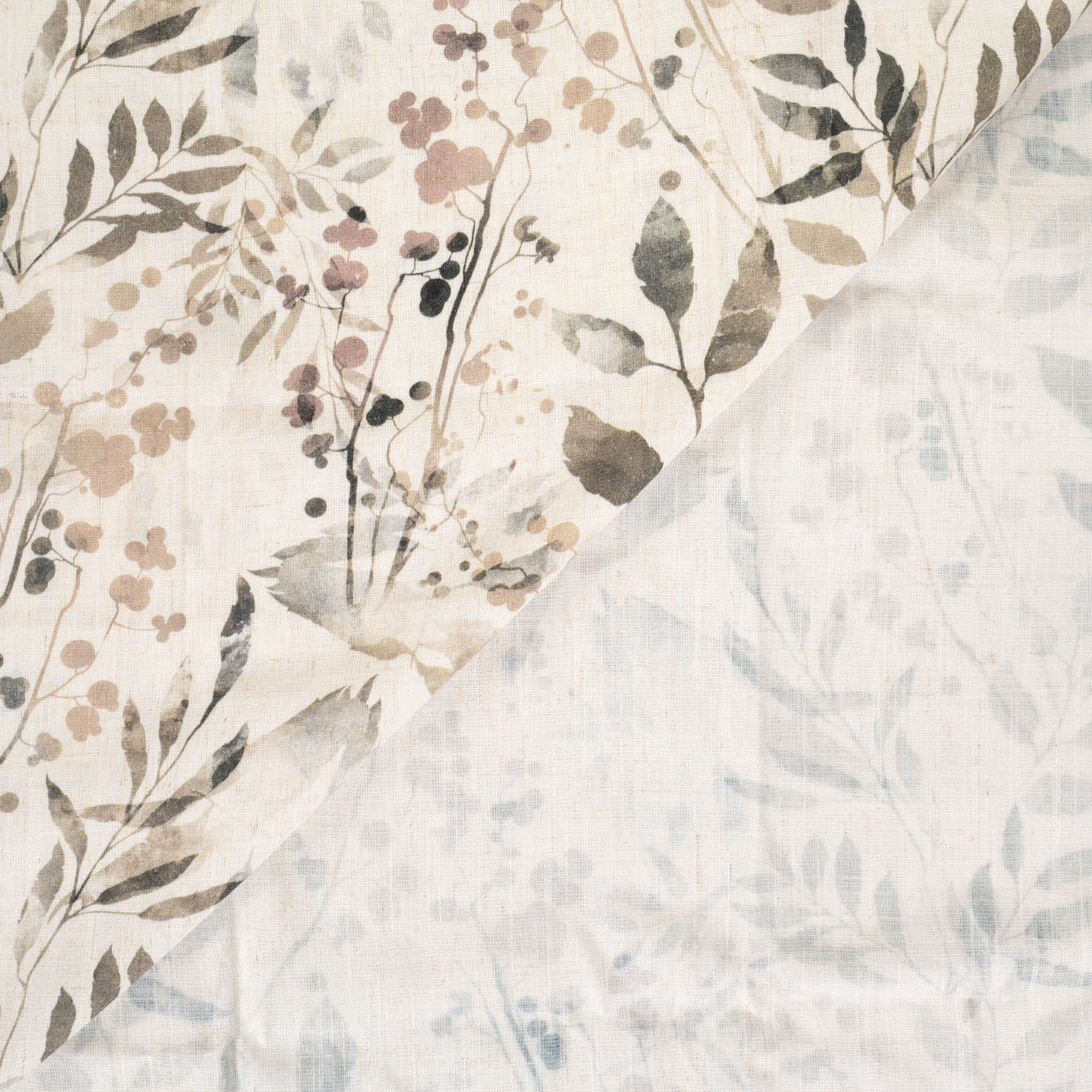 Natural Foliage Fantasy Viscose Linen Image