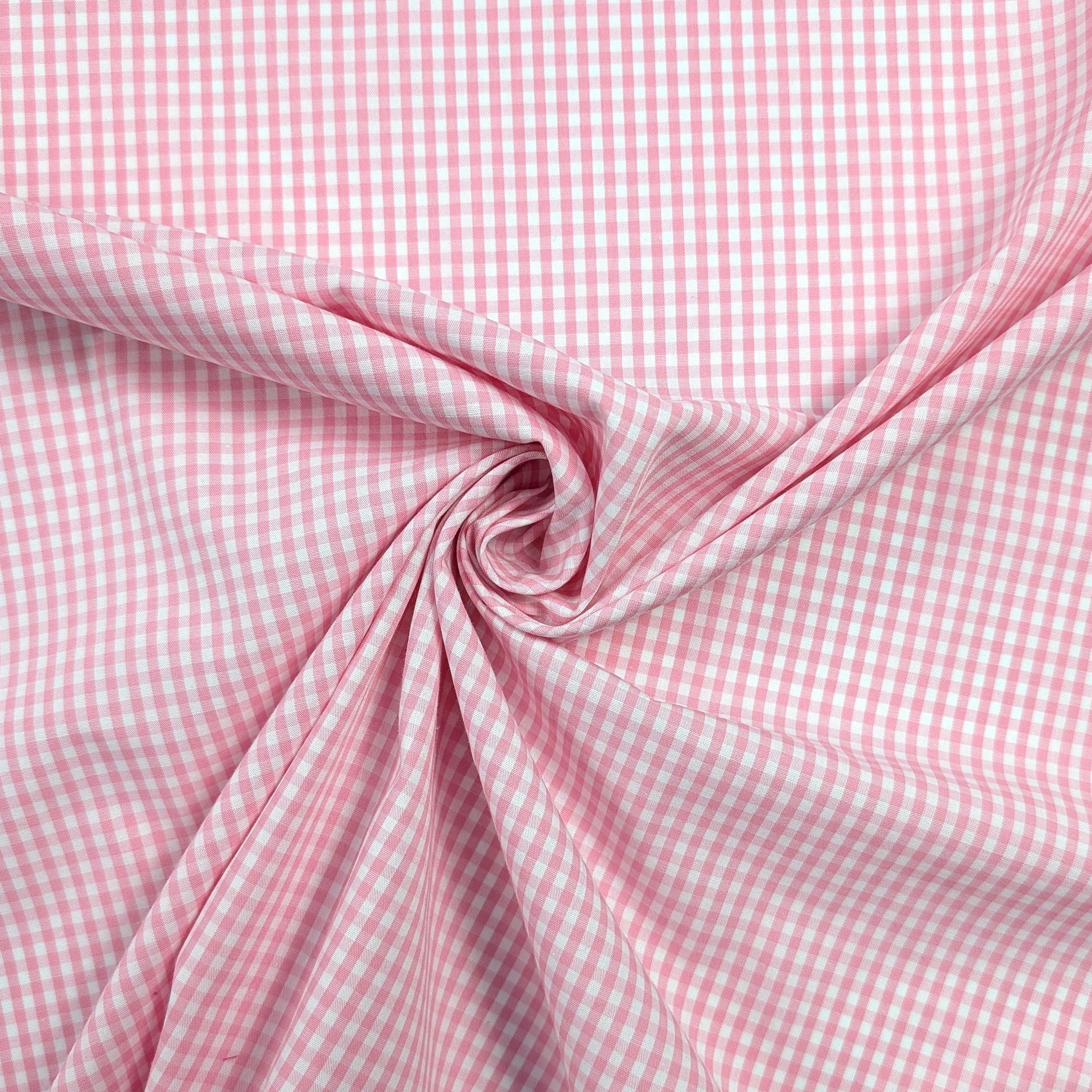 Cotton for Shirting Quadrettini Pink Image