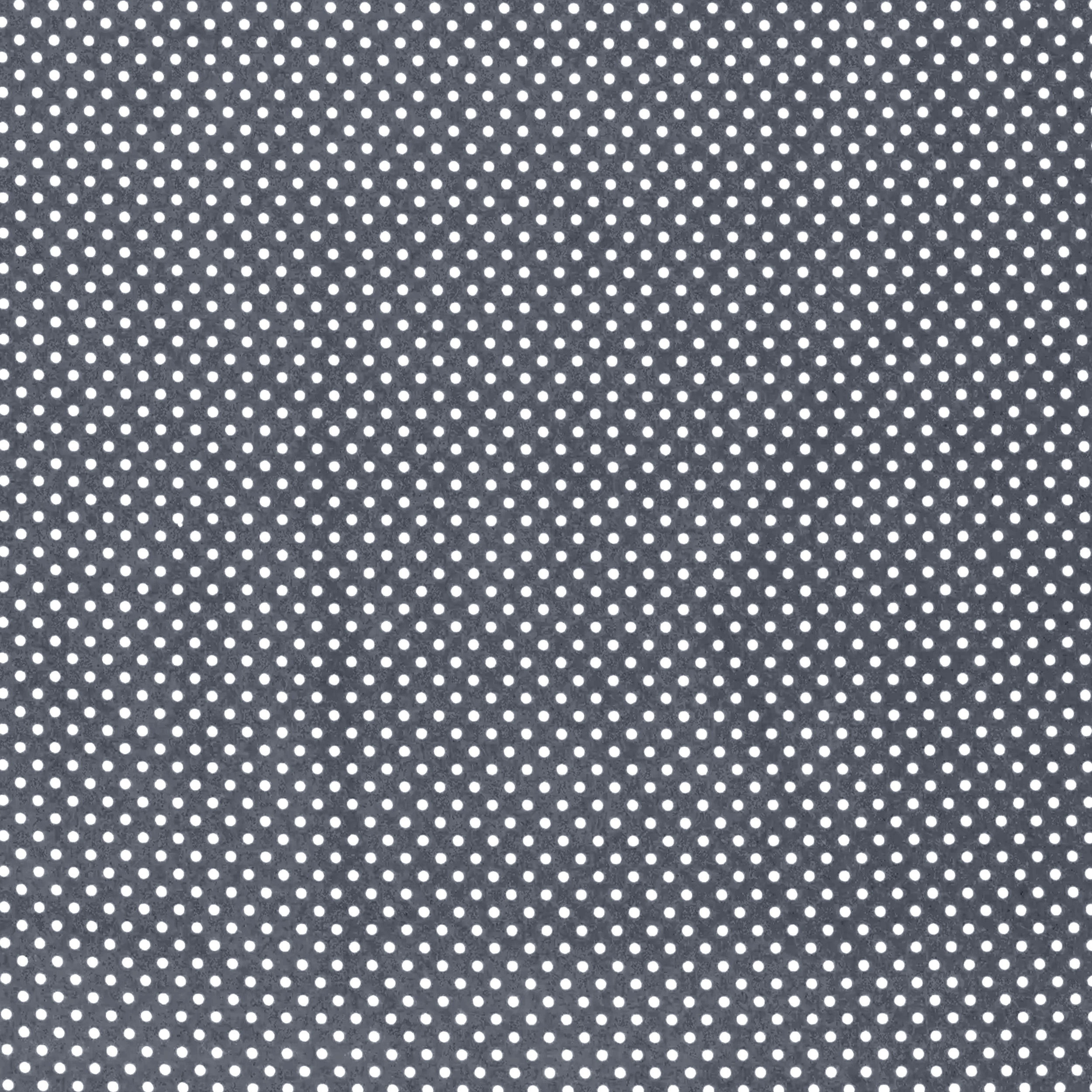 Tissu de coton gris à pois blancs