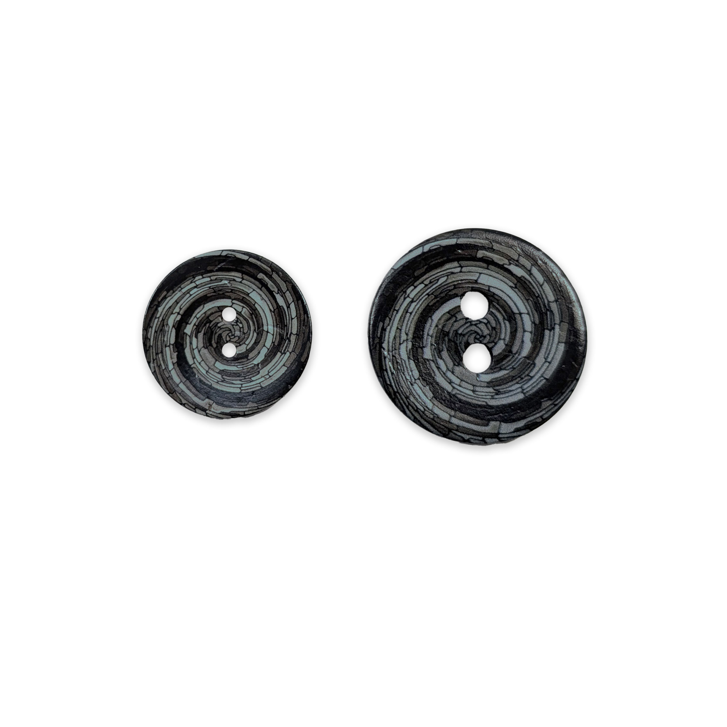 Spiral Button Grey 2 Holes Image
