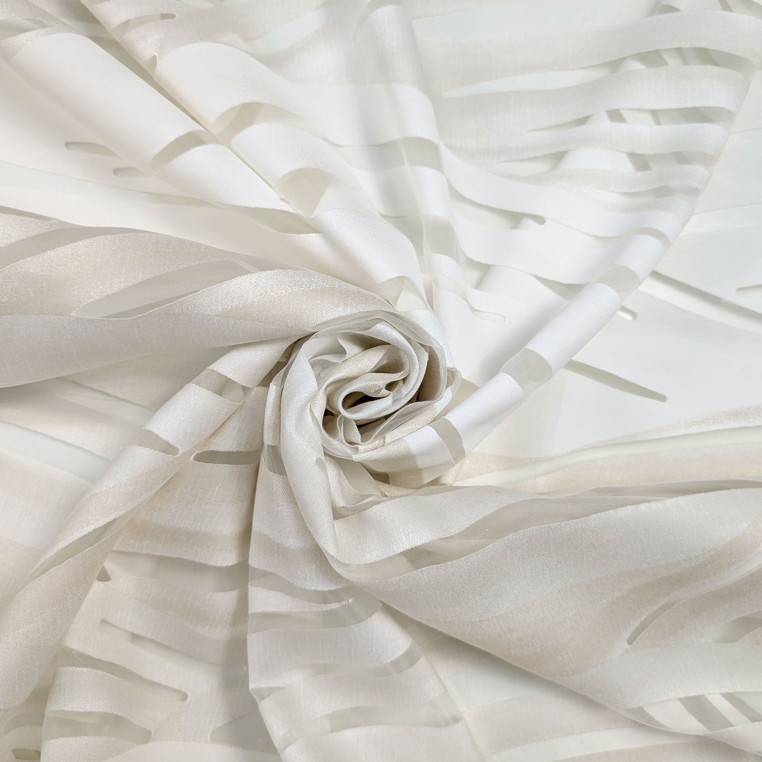Devore Curtain Fabric Dune Shaded Dove Grey Image