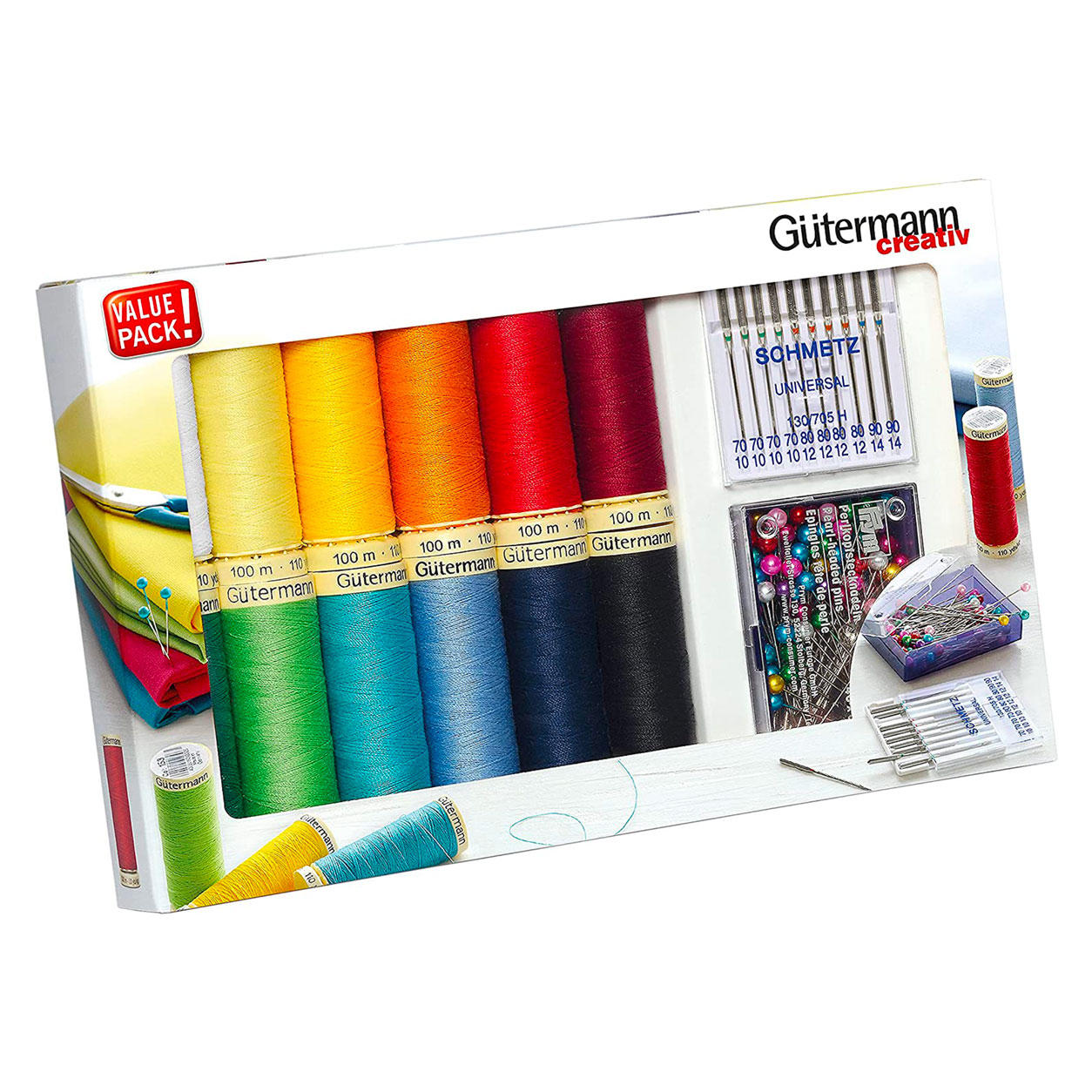 Gutermann Cucitutto 12 bobinas con alfileres y agujas