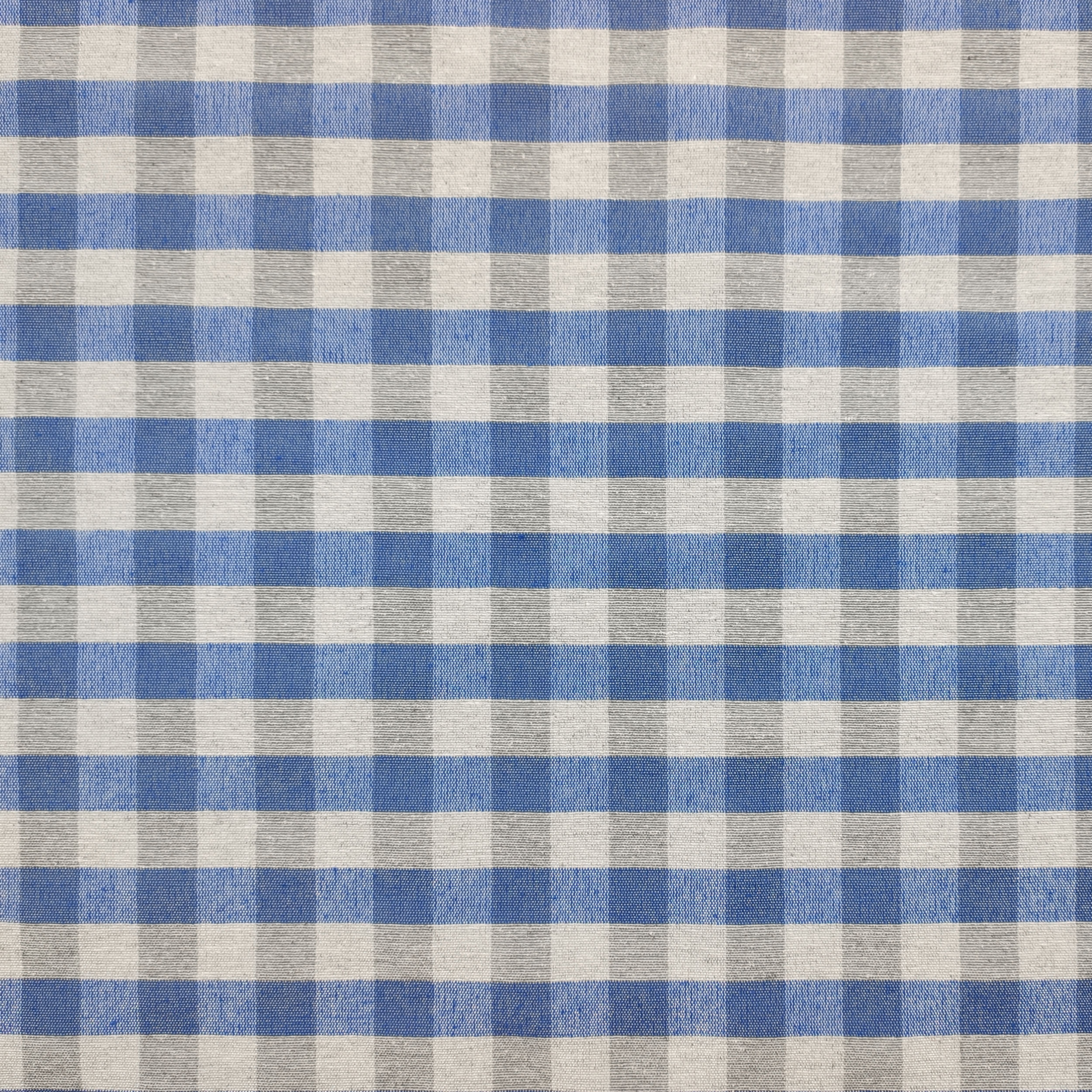 Tissu teint en fil pour nappe carrée gris Image