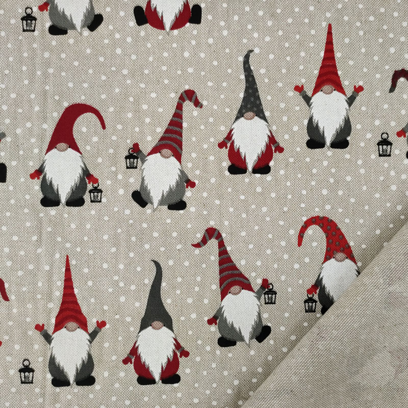 Tissu découpé Coton mélangé Fantasy Gnomes Christmas 50x140 cm Image