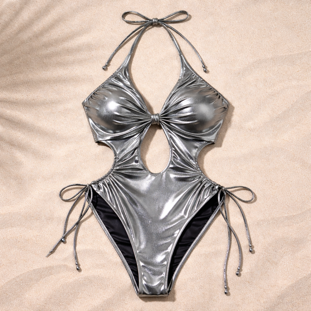 Dressmaking Metallic Foil Spandex  Image