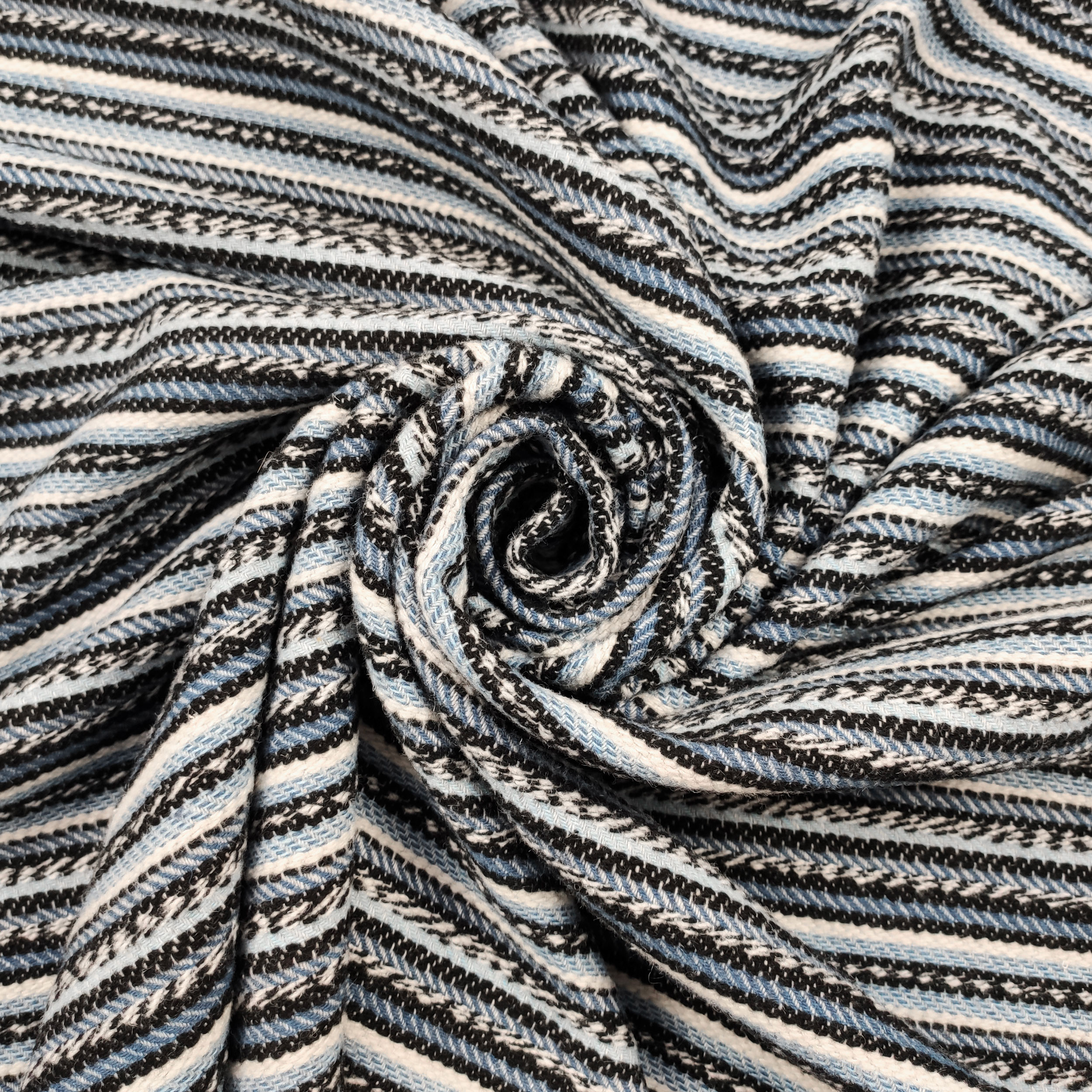 Tissu en laine Rayures abstraites Bleu clair Image