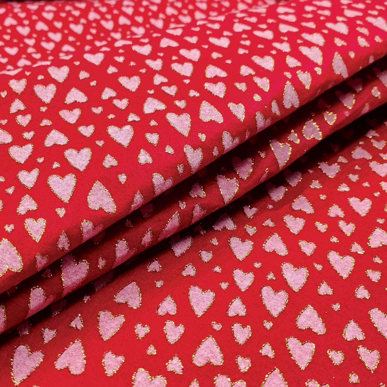 Pannolenci Glittered Rot Weiß Herzen