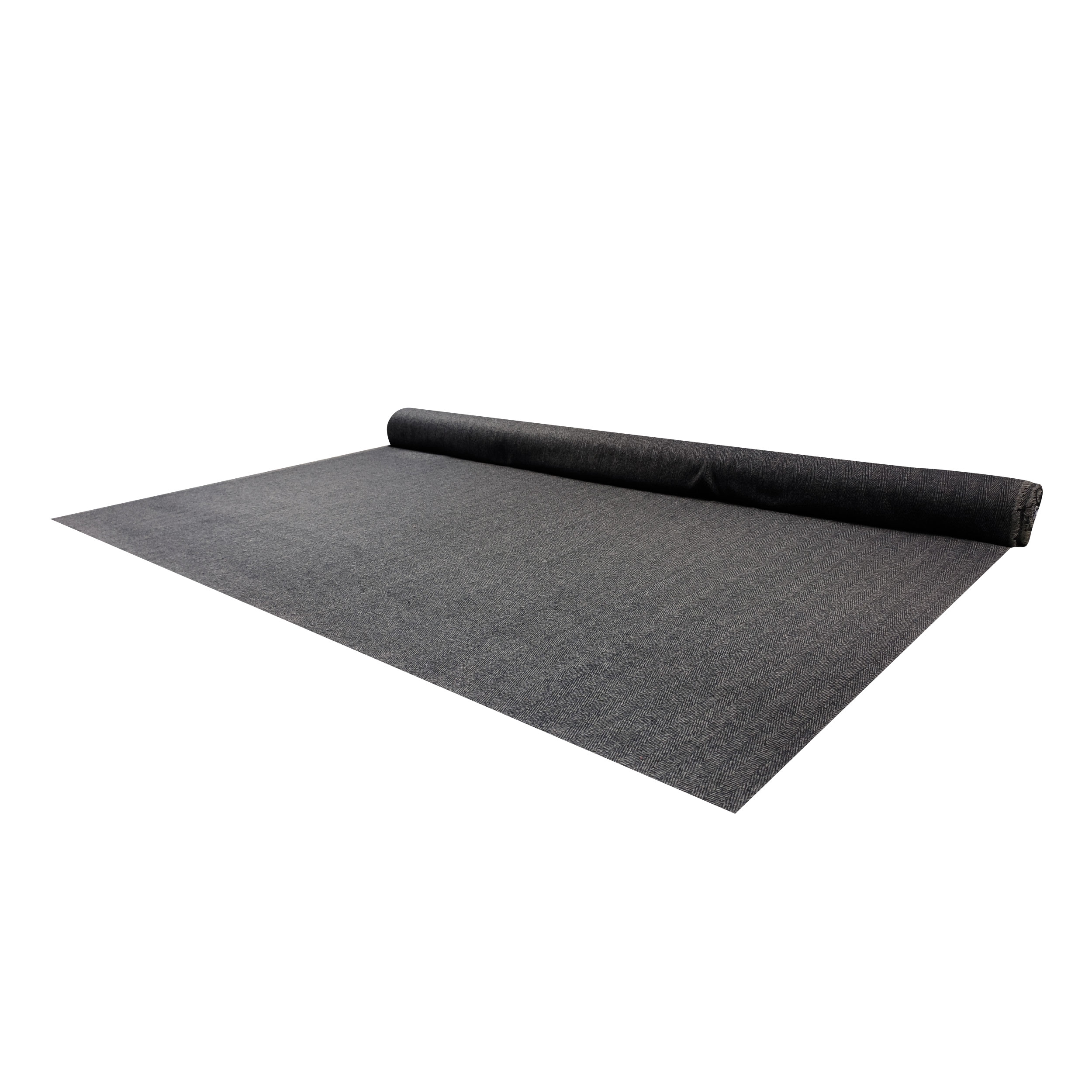 Tissu pour manteau à chevrons gris et noir